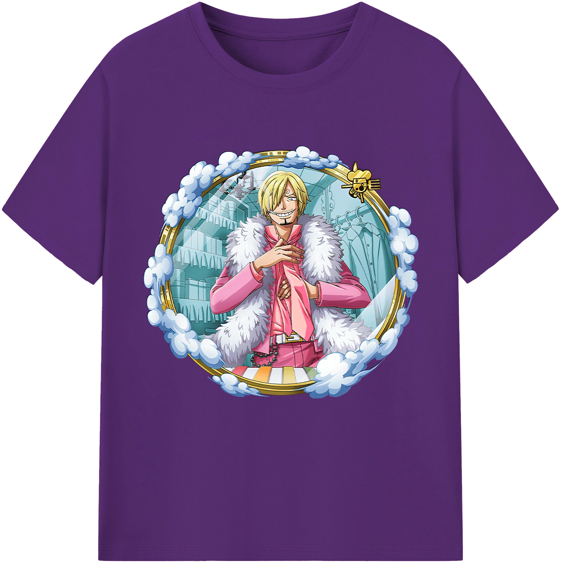 ワンピース サンジ ONE PIECE Sanji 綿100％半袖Tシャツ（フロントプリント）
