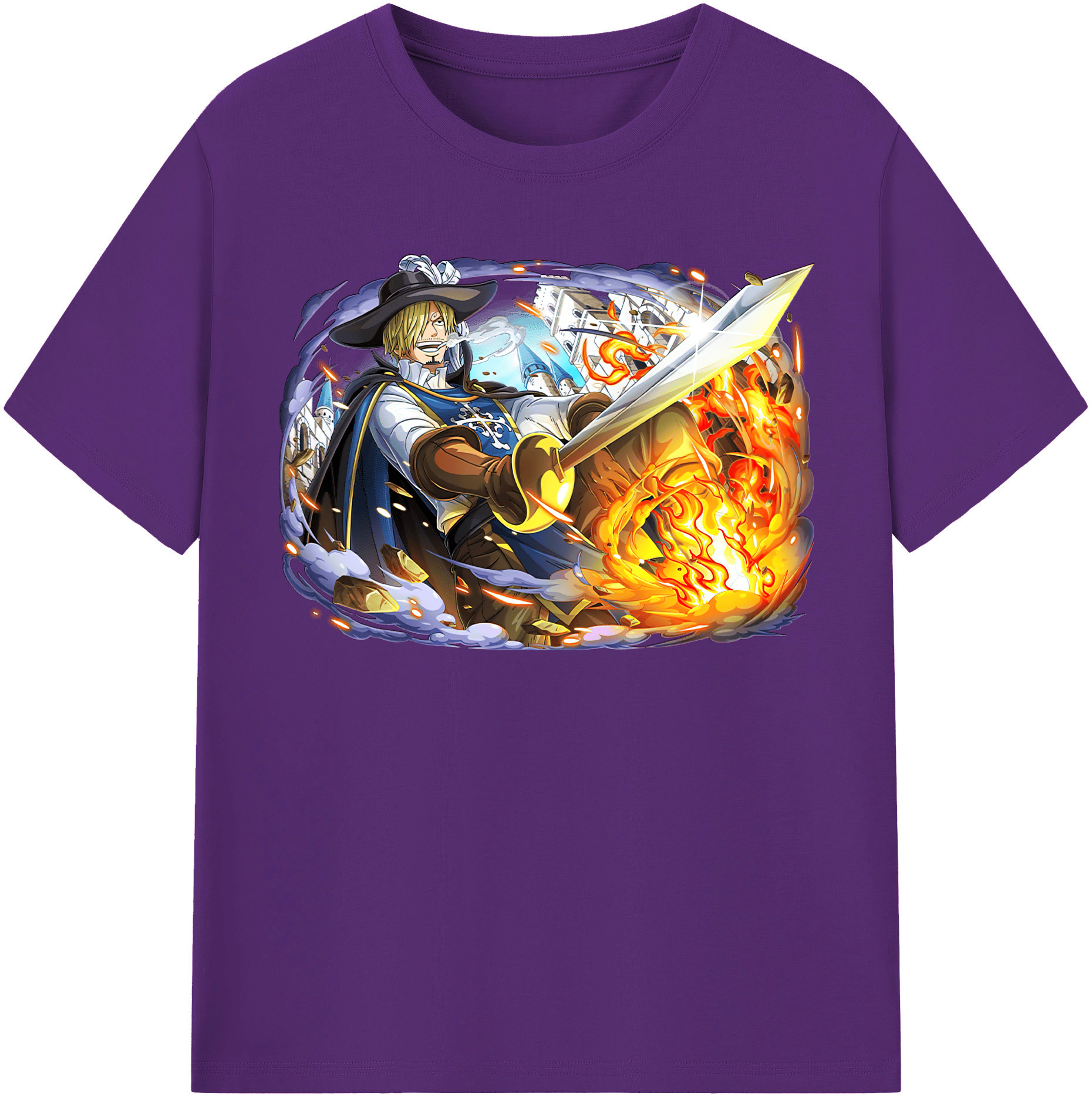 ワンピース サンジ ONE PIECE Sanji 綿100％半袖Tシャツ（フロントプリント）
