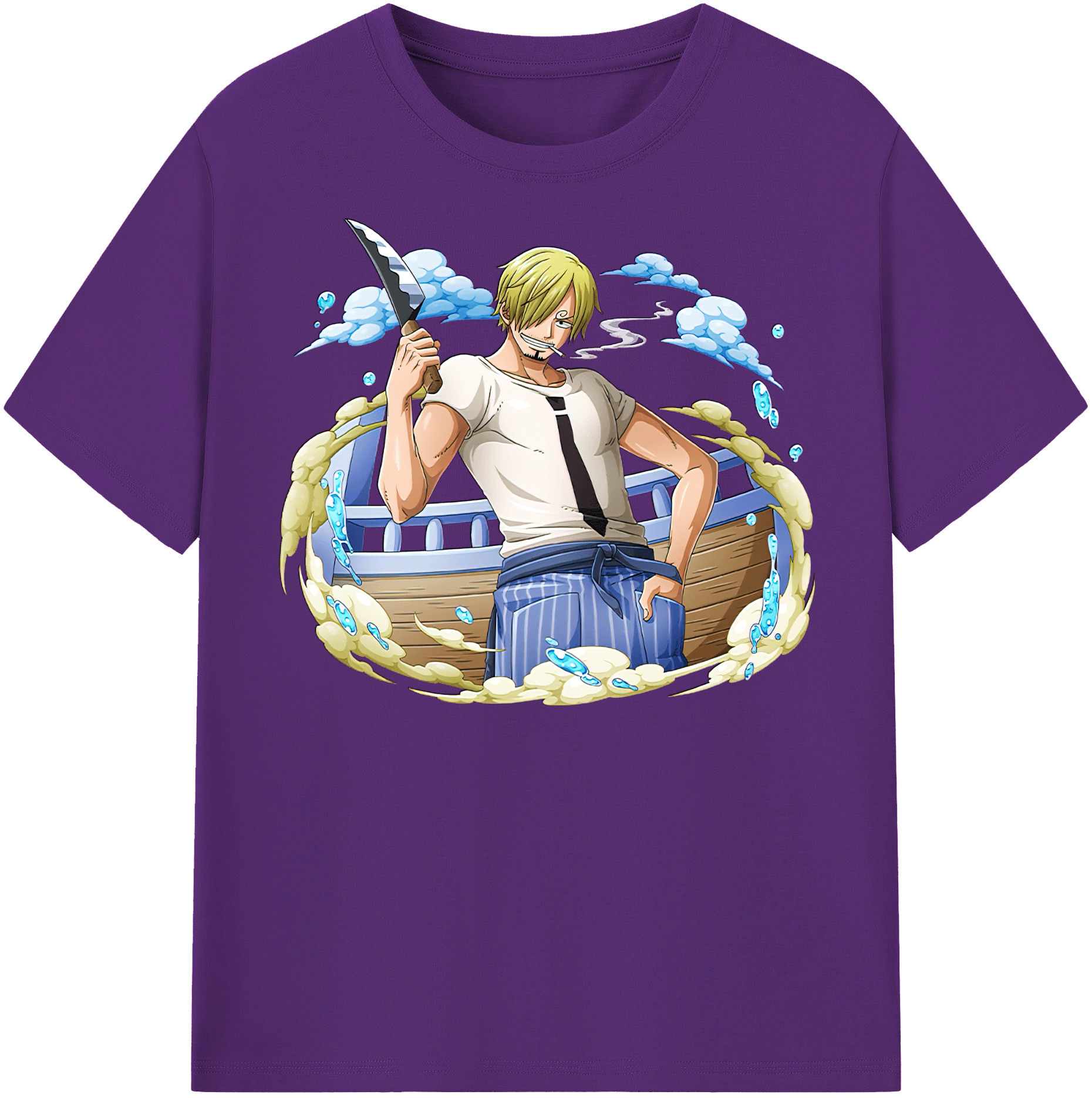 ワンピース サンジ ONE PIECE Sanji 綿100％半袖Tシャツ（フロントプリント）