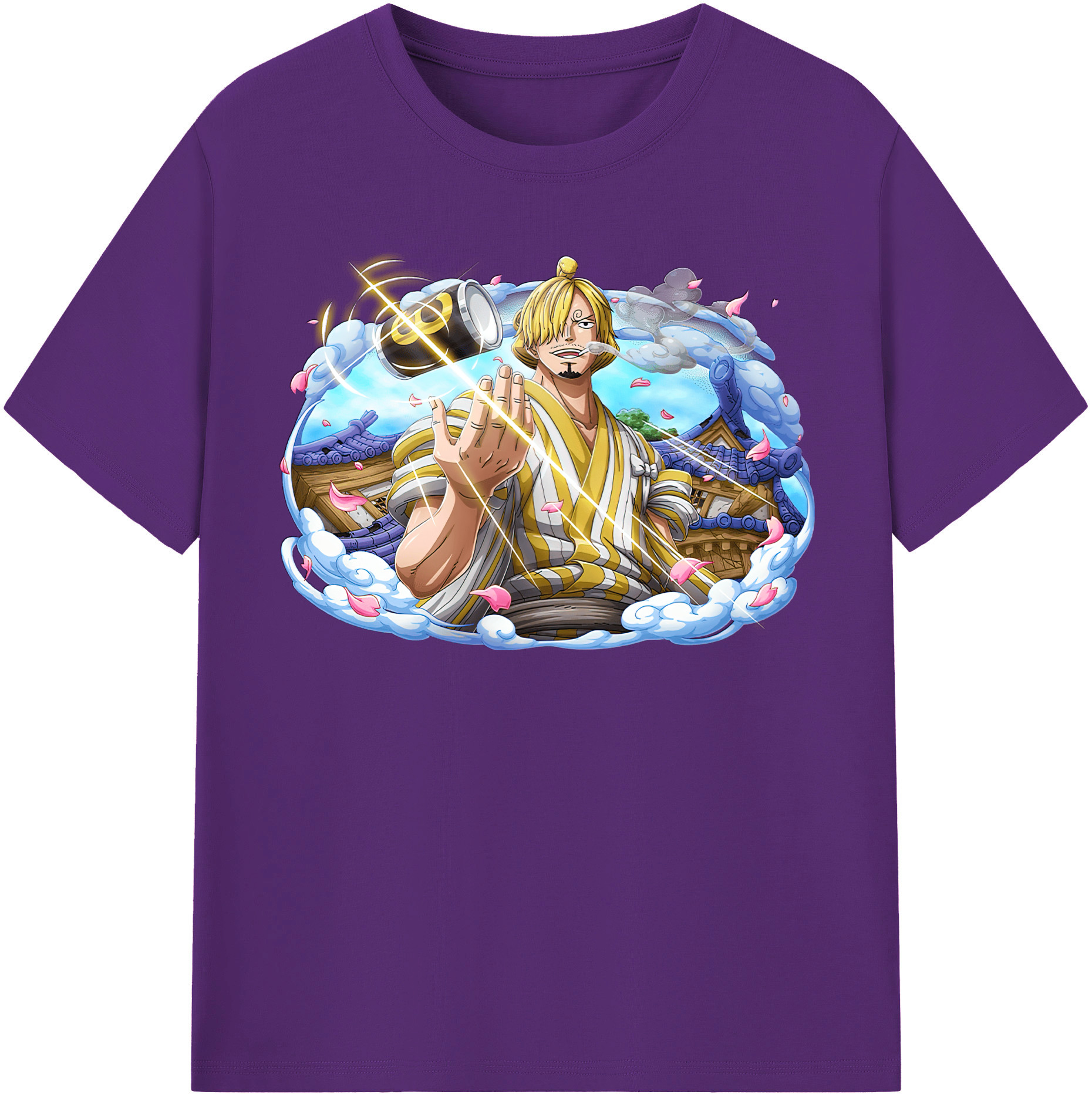 ワンピース サンジ ONE PIECE Sanji 綿100％半袖Tシャツ（フロントプリント）
