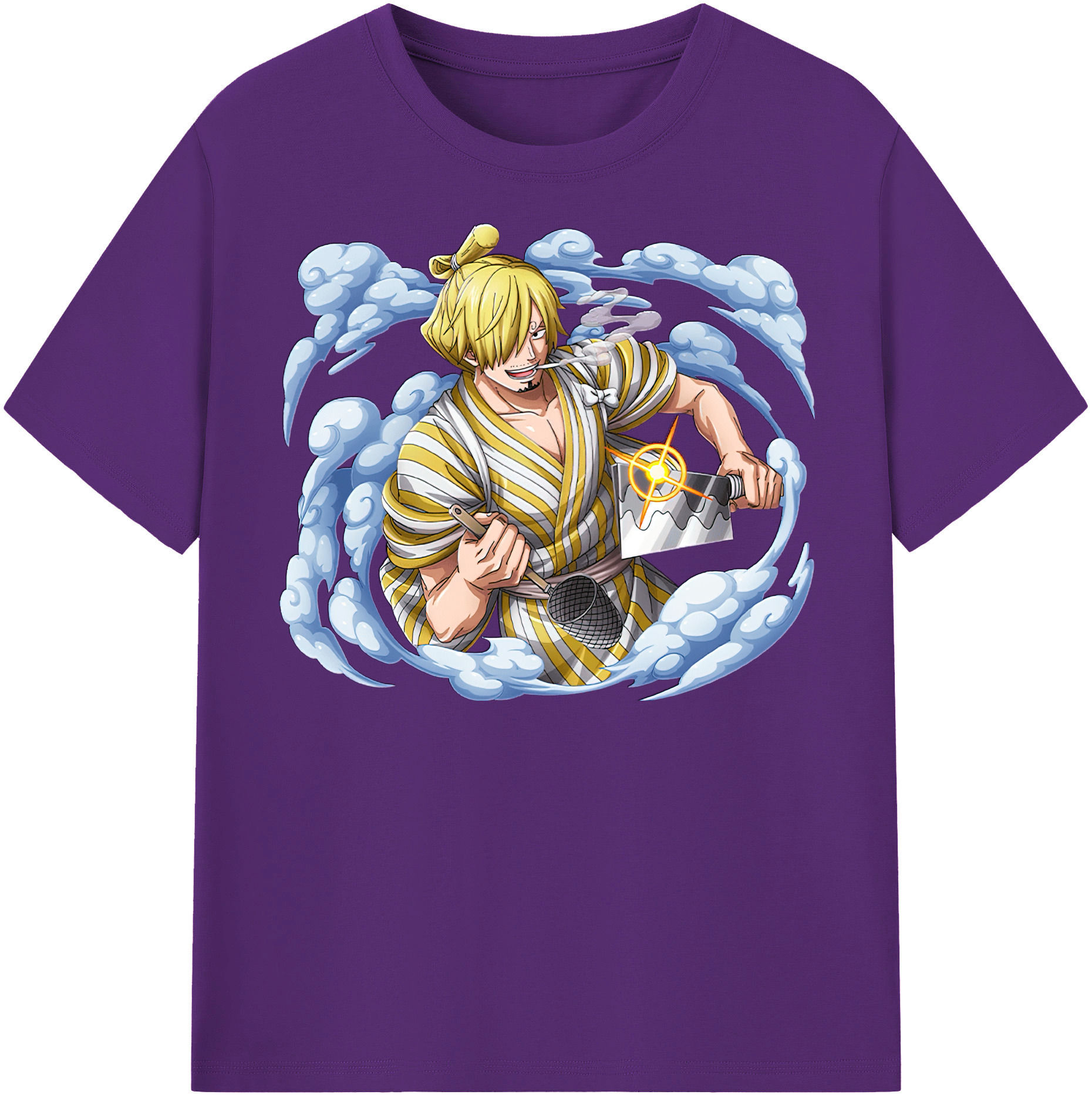 ワンピース サンジ ONE PIECE Sanji 綿100％半袖Tシャツ（フロントプリント）
