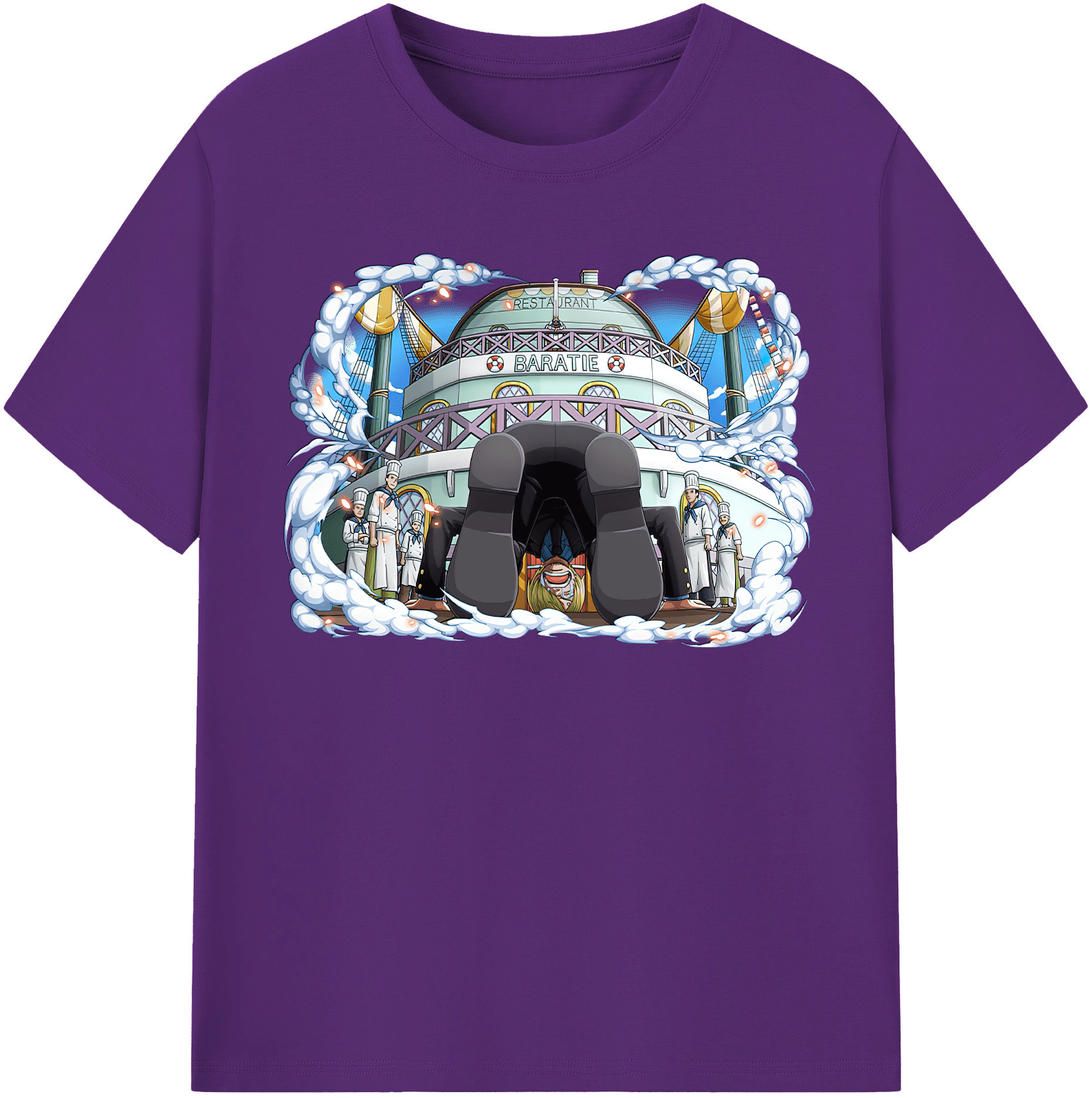 ワンピース サンジ ONE PIECE Sanji 綿100％半袖Tシャツ（フロントプリント）
