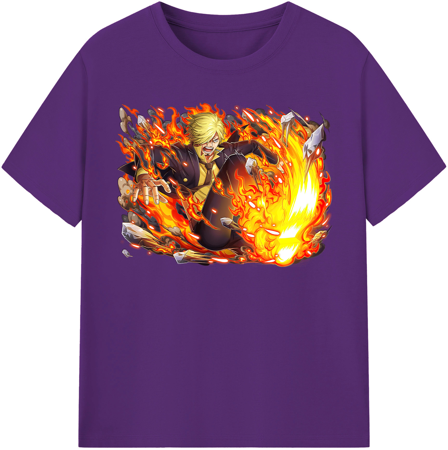 ワンピース サンジ ONE PIECE Sanji 綿100％半袖Tシャツ（フロントプリント）