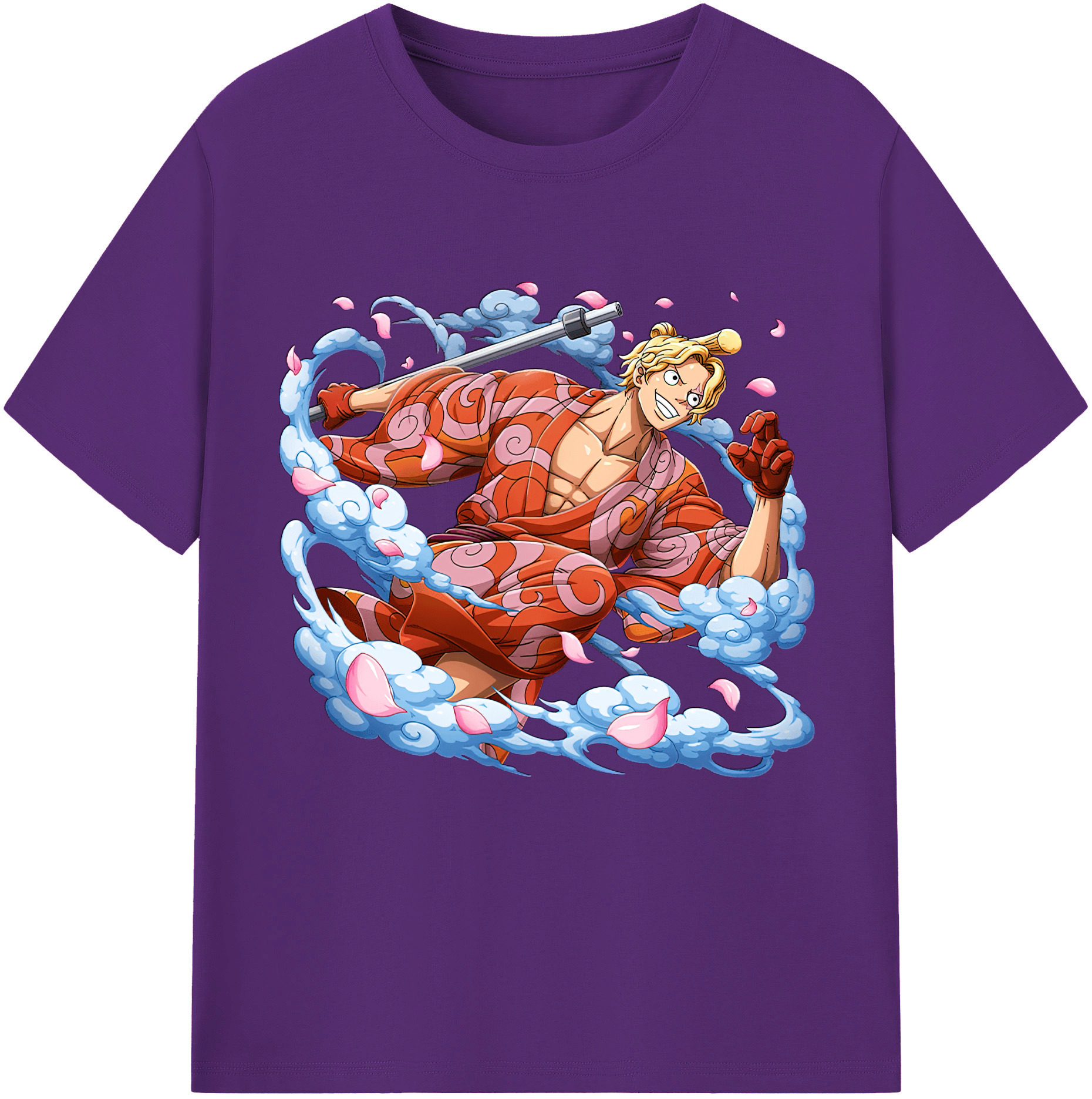 ワンピース サンジ ONE PIECE Sanji 綿100％半袖Tシャツ（フロントプリント）