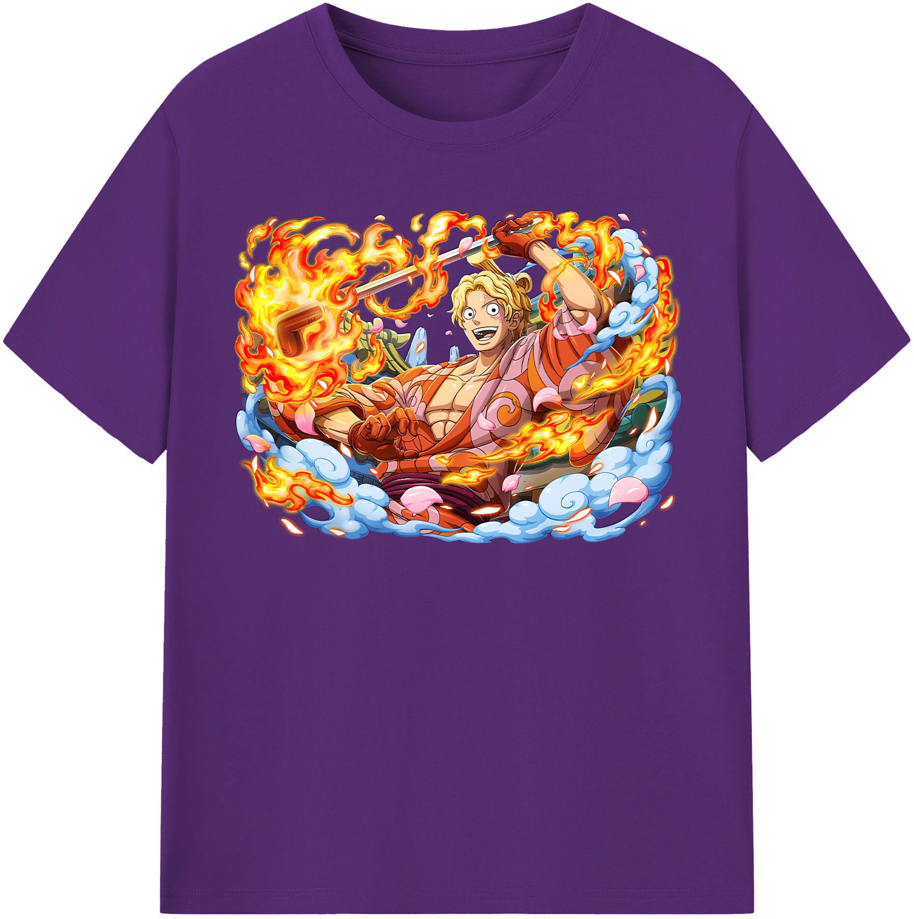 ワンピース サンジ ONE PIECE Sanji 綿100％半袖Tシャツ（フロントプリント）