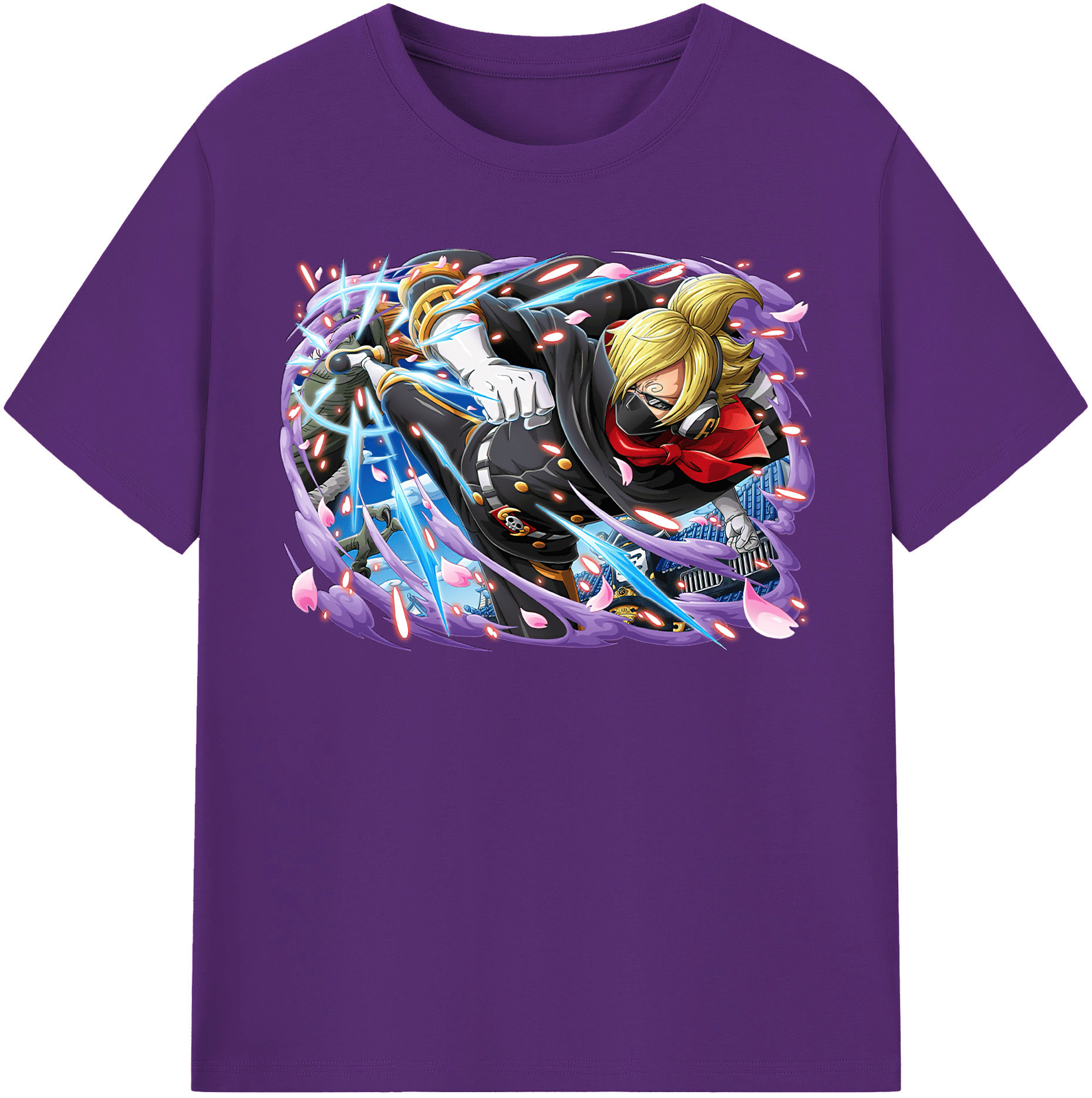 ワンピース サンジ ONE PIECE Sanji 綿100％半袖Tシャツ（フロントプリント）