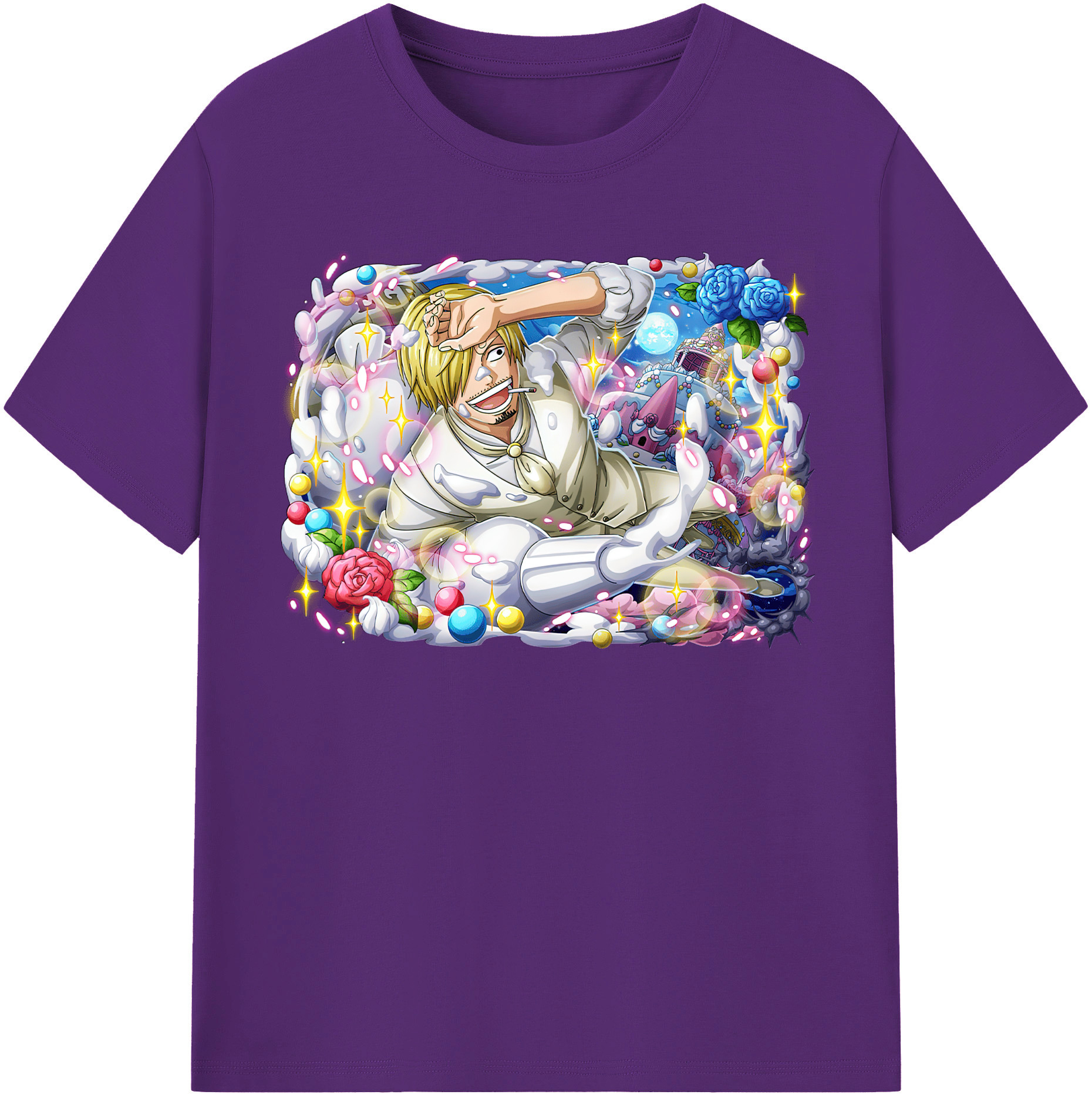 ワンピース サンジ ONE PIECE Sanji 綿100％半袖Tシャツ（フロントプリント）