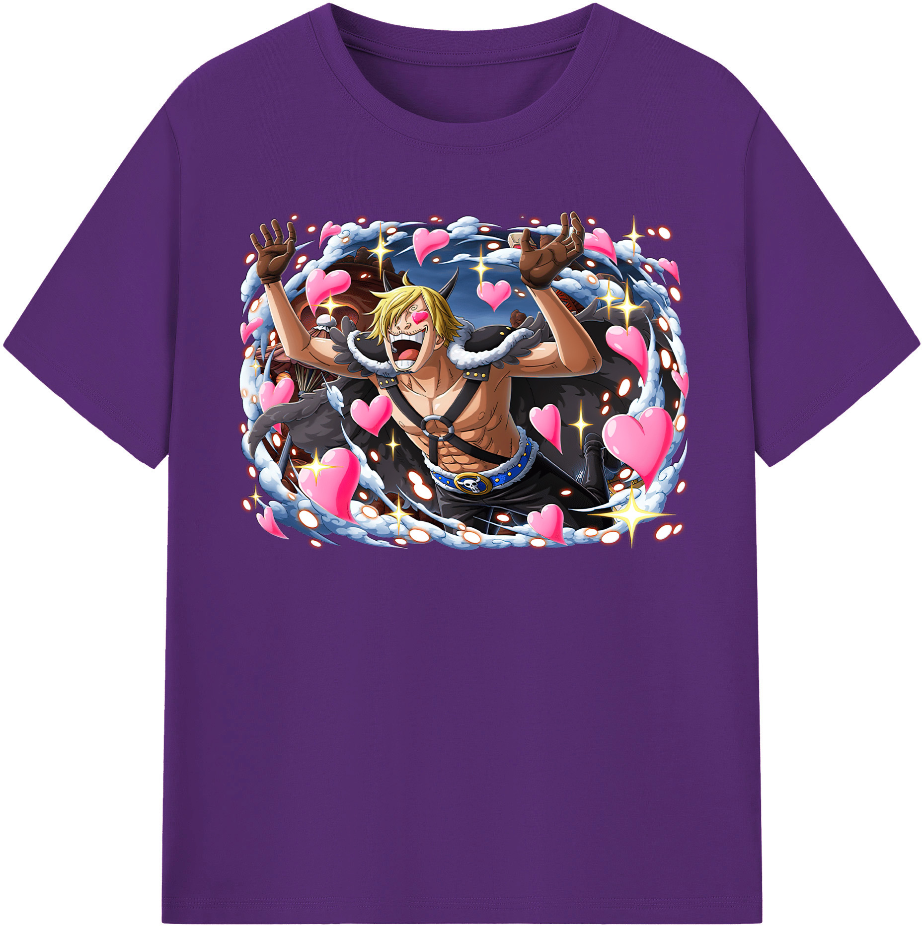 ワンピース サンジ ONE PIECE Sanji 綿100％半袖Tシャツ（フロントプリント）