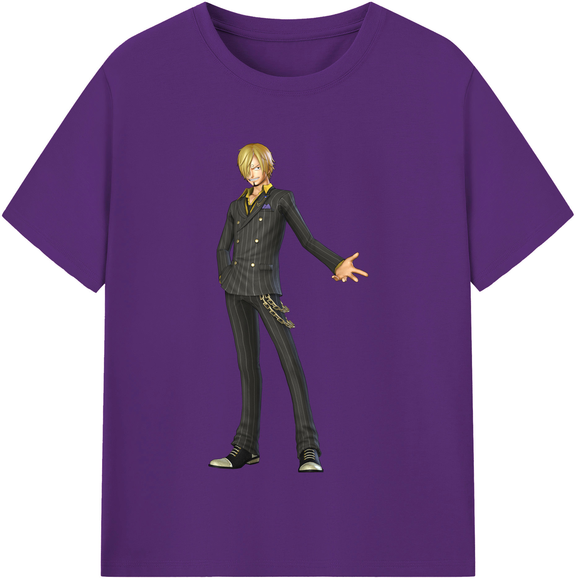 ワンピース サンジ ONE PIECE Sanji 綿100％半袖Tシャツ（フロントプリント）