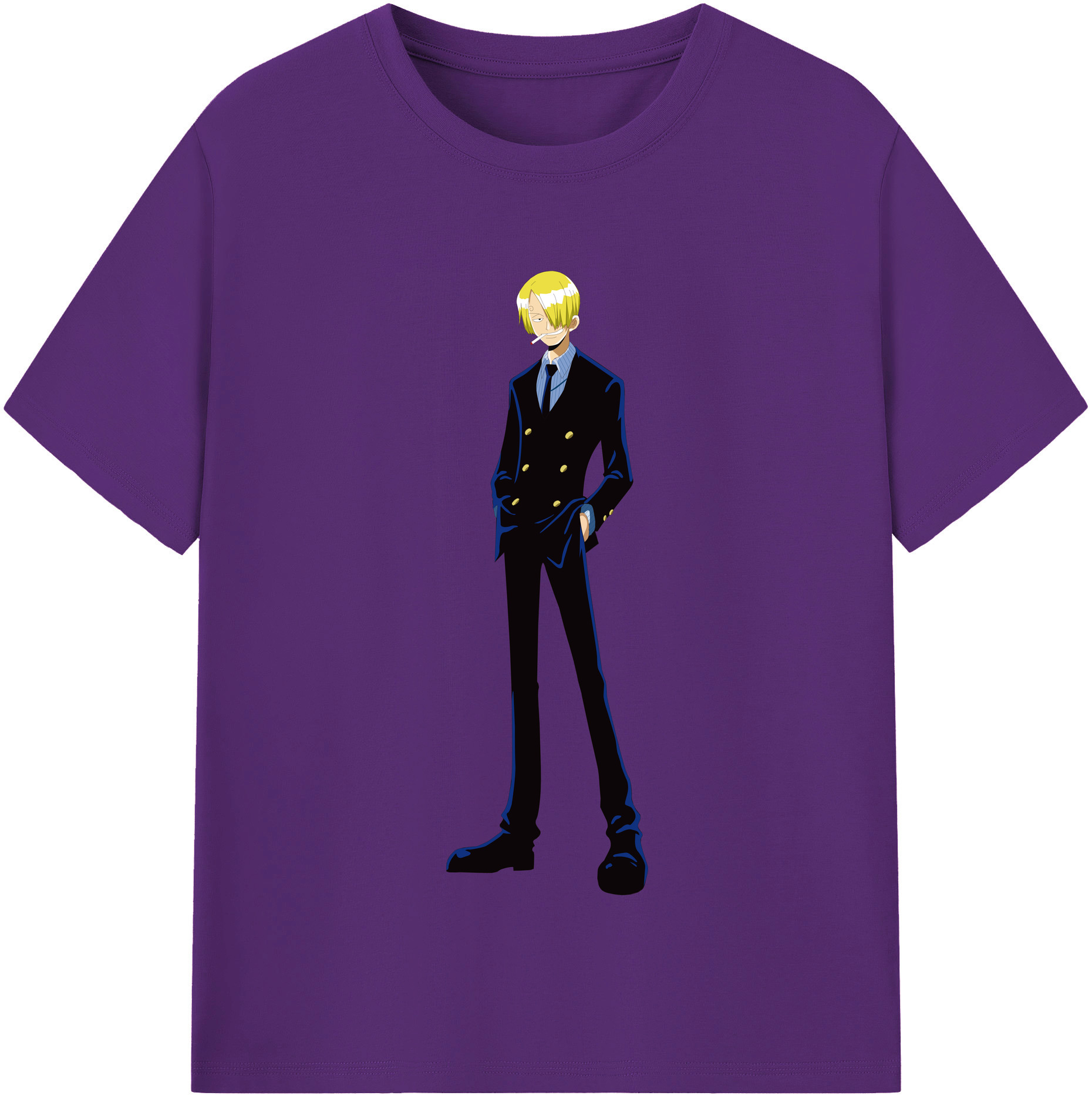 ワンピース サンジ ONE PIECE Sanji 綿100％半袖Tシャツ（フロントプリント）