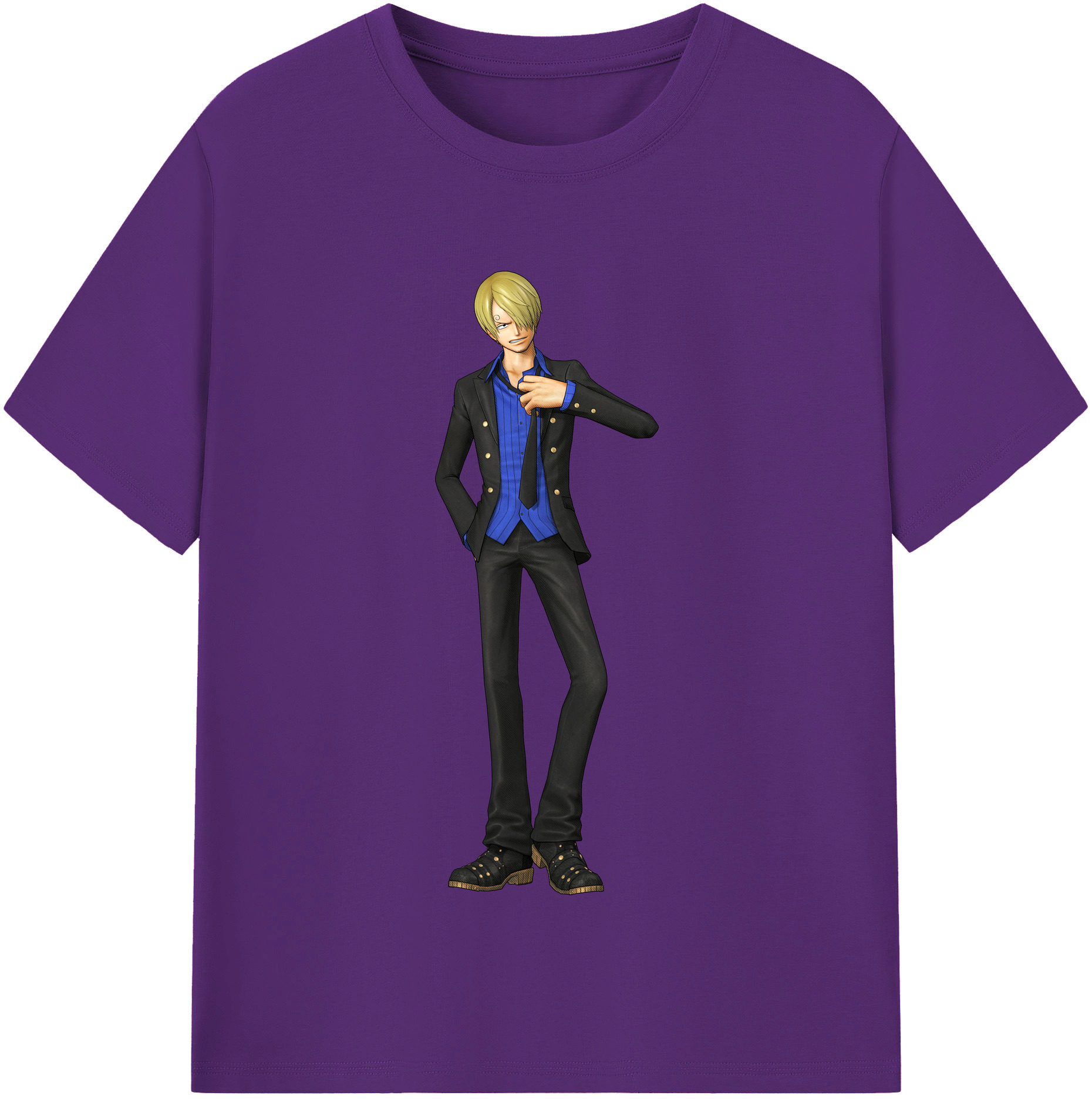 ワンピース サンジ ONE PIECE Sanji 綿100％半袖Tシャツ（フロントプリント）