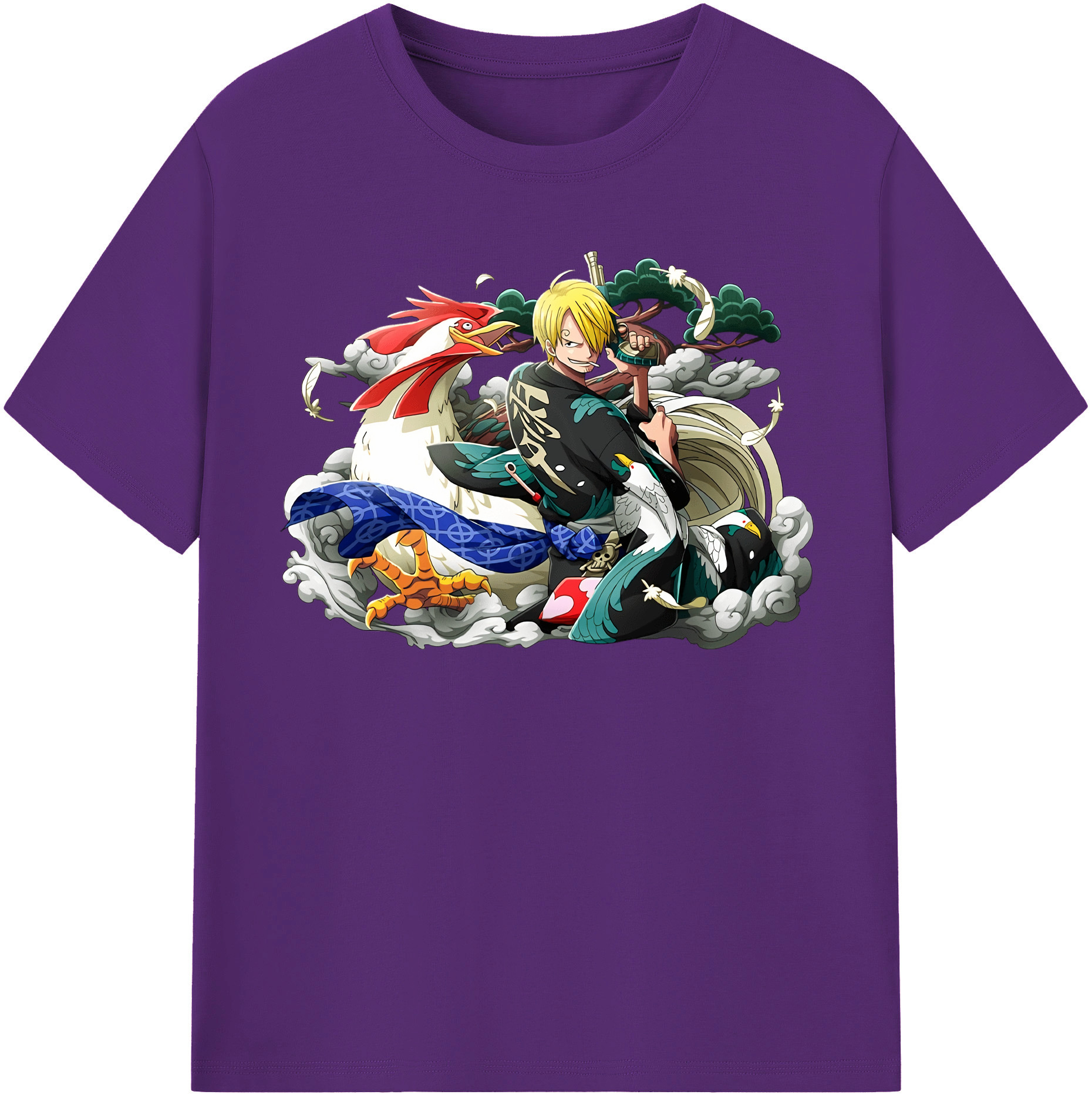ワンピース サンジ ONE PIECE Sanji 綿100％半袖Tシャツ（フロントプリント）