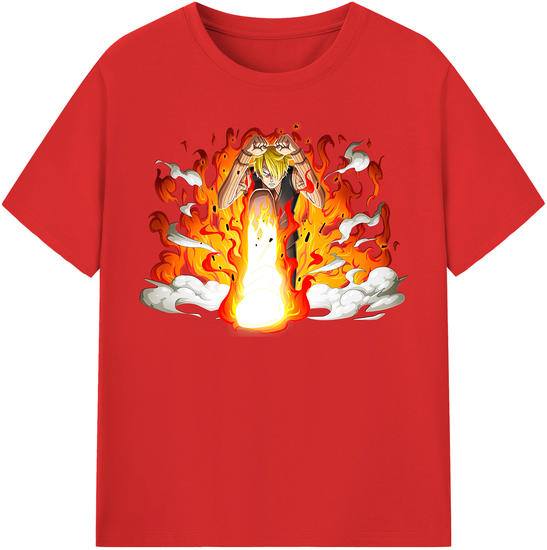 ワンピース サンジ ONE PIECE Sanji 綿100％半袖Tシャツ（フロントプリント）