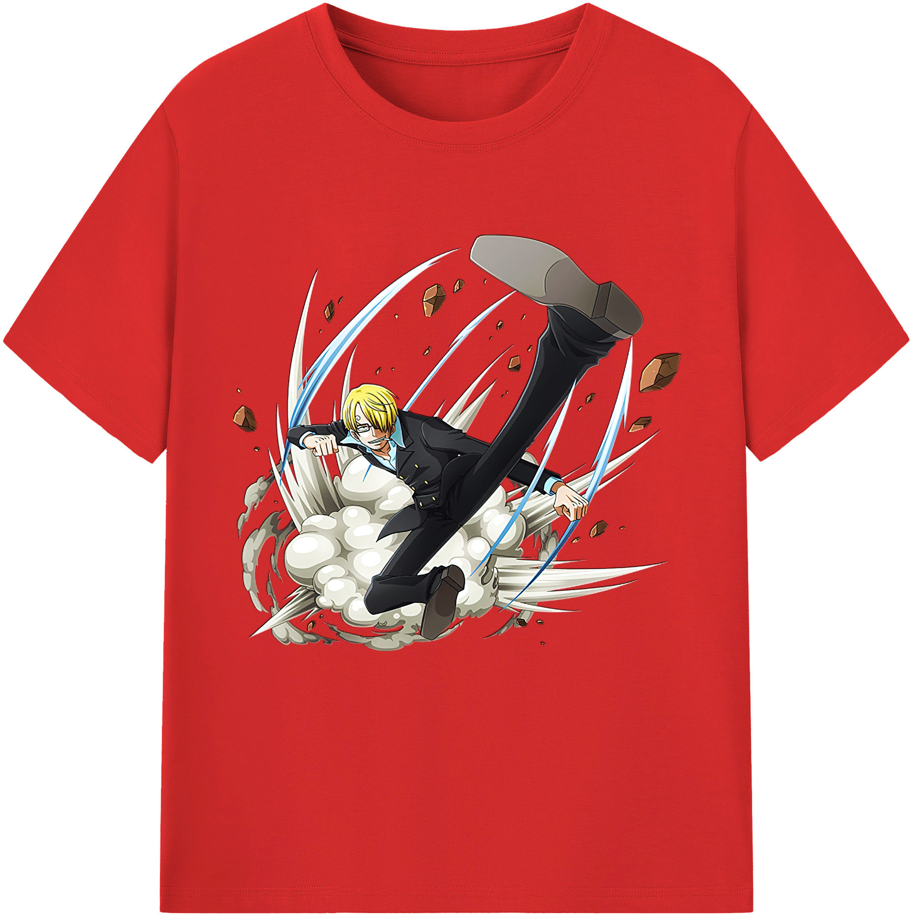 ワンピース サンジ ONE PIECE Sanji 綿100％半袖Tシャツ（フロントプリント）