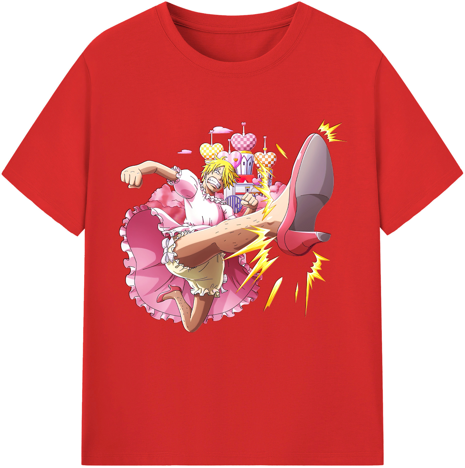 ワンピース サンジ ONE PIECE Sanji 綿100％半袖Tシャツ（フロントプリント）