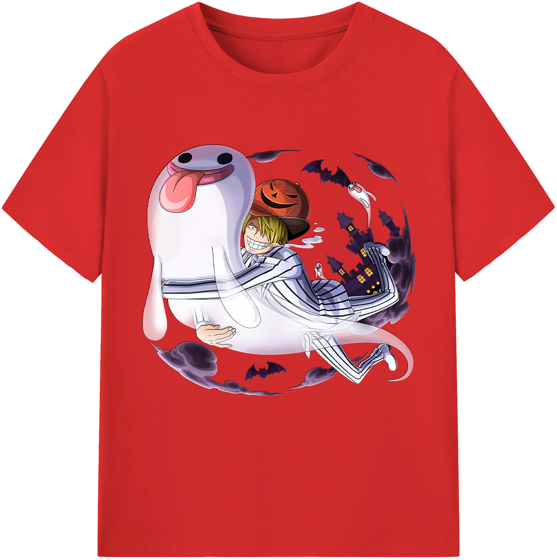 ワンピース サンジ ONE PIECE Sanji 綿100％半袖Tシャツ（フロントプリント）