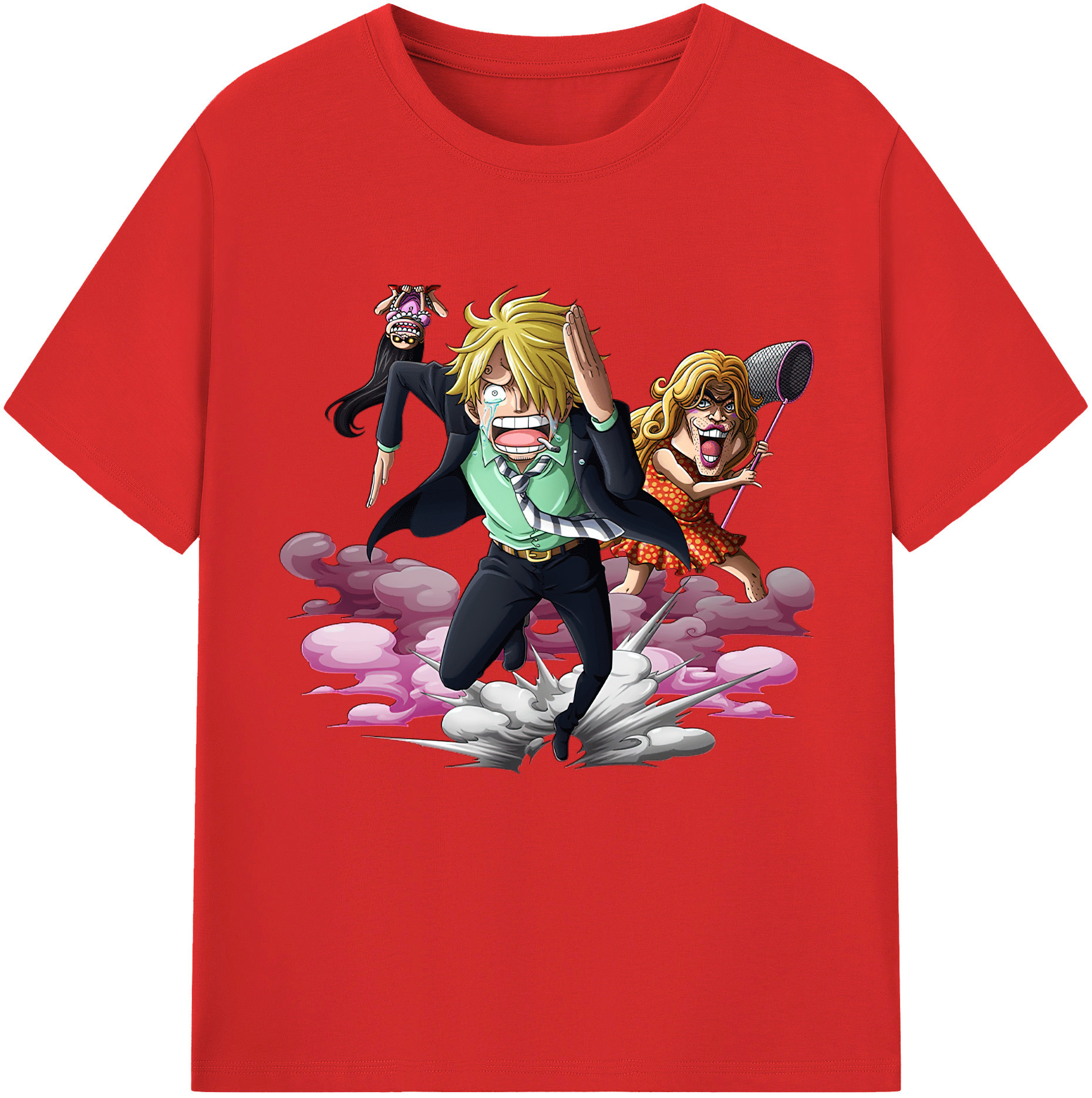ワンピース サンジ ONE PIECE Sanji 綿100％半袖Tシャツ（フロントプリント）