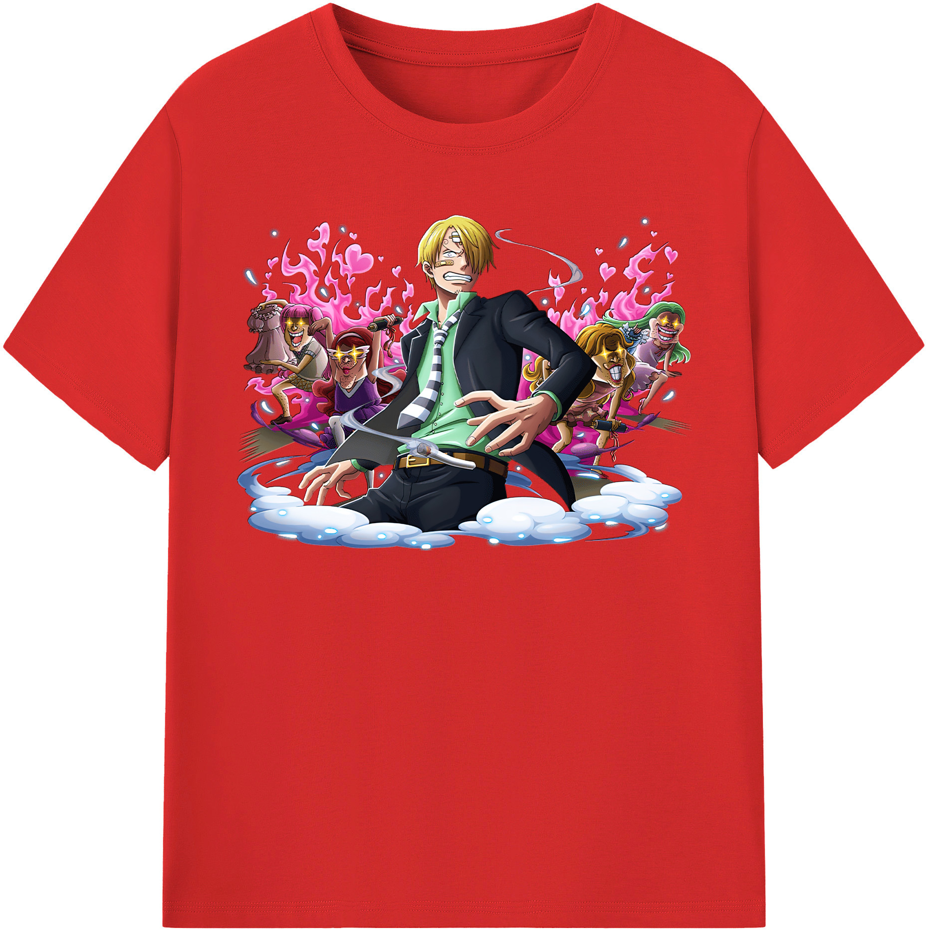 ワンピース サンジ ONE PIECE Sanji 綿100％半袖Tシャツ（フロントプリント）