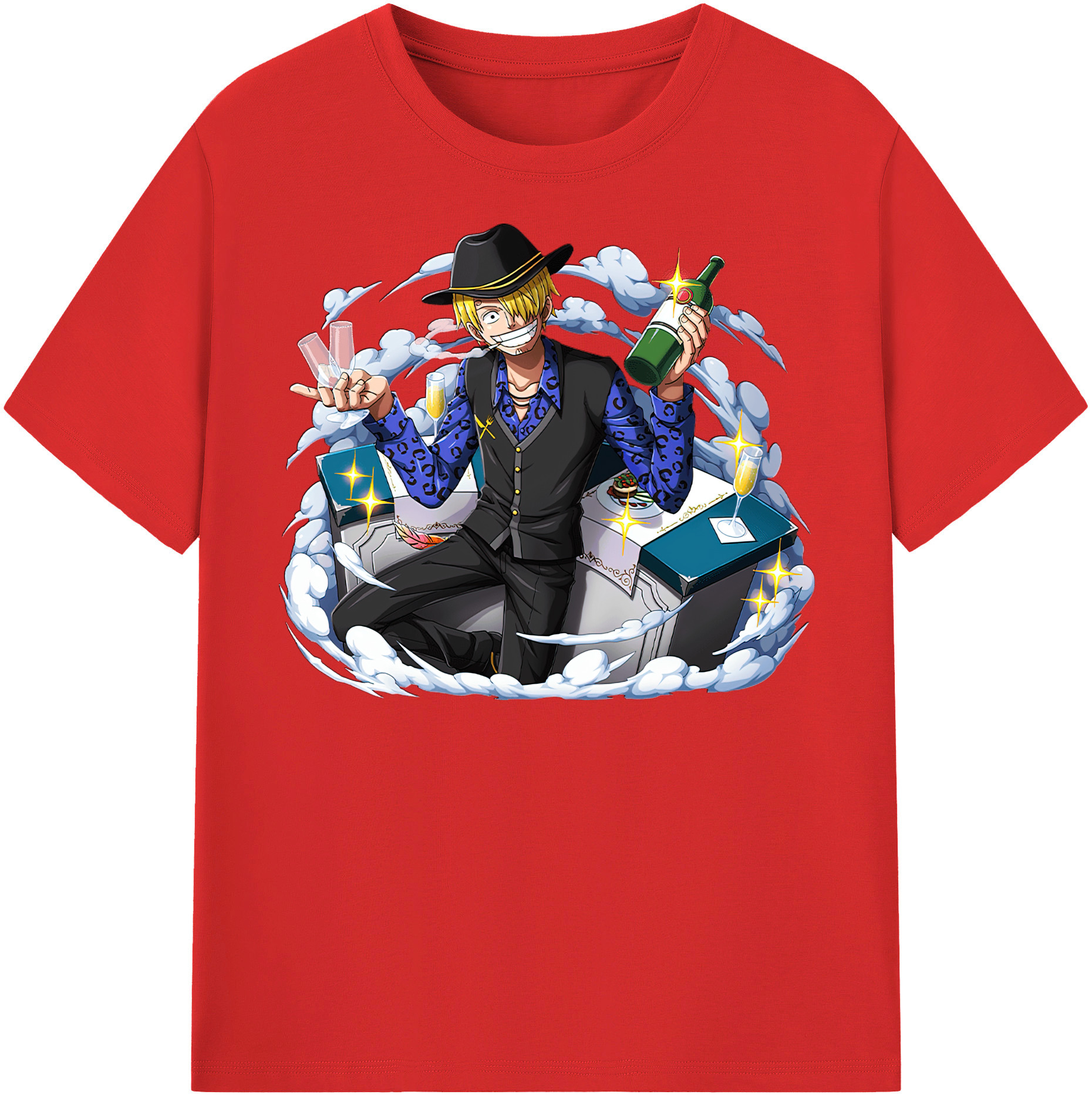 ワンピース サンジ ONE PIECE Sanji 綿100％半袖Tシャツ（フロントプリント）