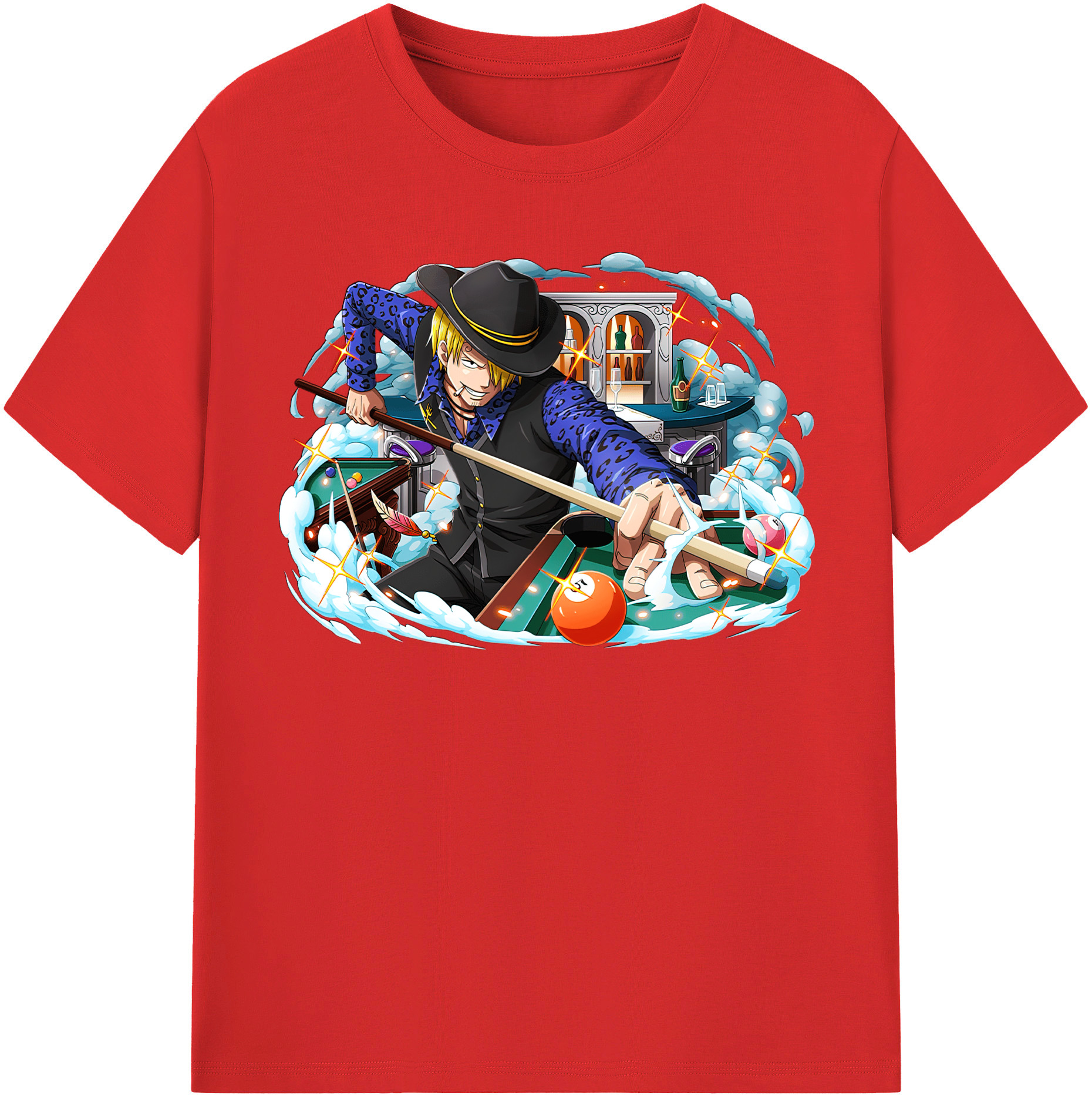 ワンピース サンジ ONE PIECE Sanji 綿100％半袖Tシャツ（フロントプリント）