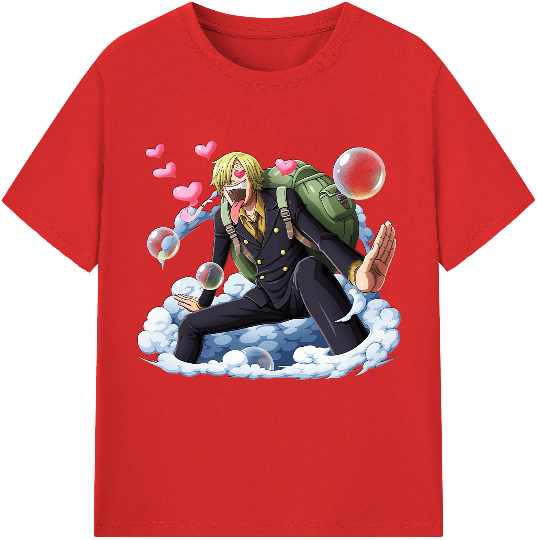 ワンピース サンジ ONE PIECE Sanji 綿100％半袖Tシャツ（フロントプリント）