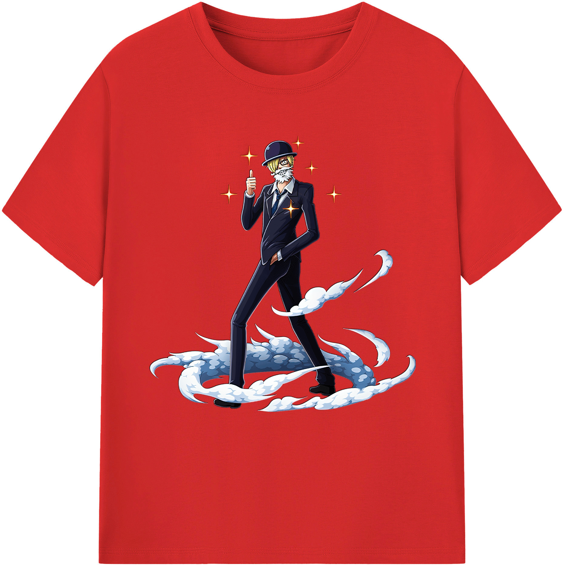 ワンピース サンジ ONE PIECE Sanji 綿100％半袖Tシャツ（フロントプリント）