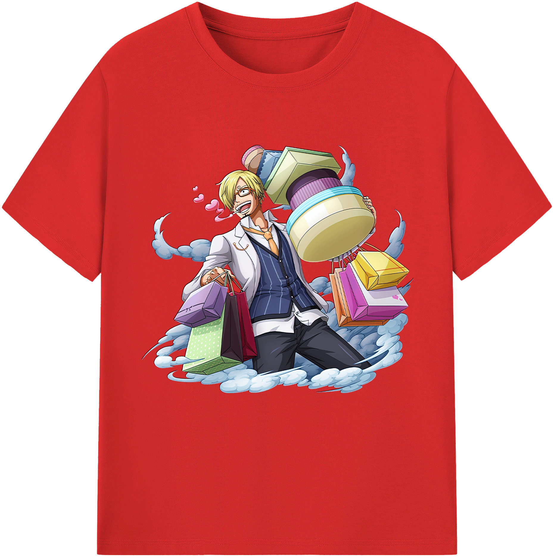 ワンピース サンジ ONE PIECE Sanji 綿100％半袖Tシャツ（フロントプリント）