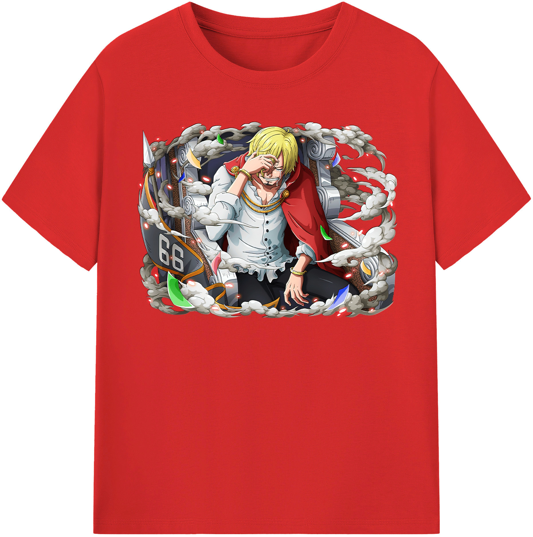 ワンピース サンジ ONE PIECE Sanji 綿100％半袖Tシャツ（フロントプリント）