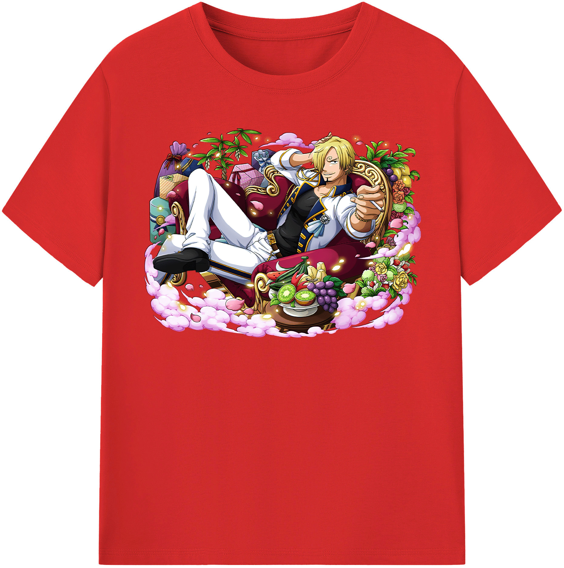 ワンピース サンジ ONE PIECE Sanji 綿100％半袖Tシャツ（フロントプリント）