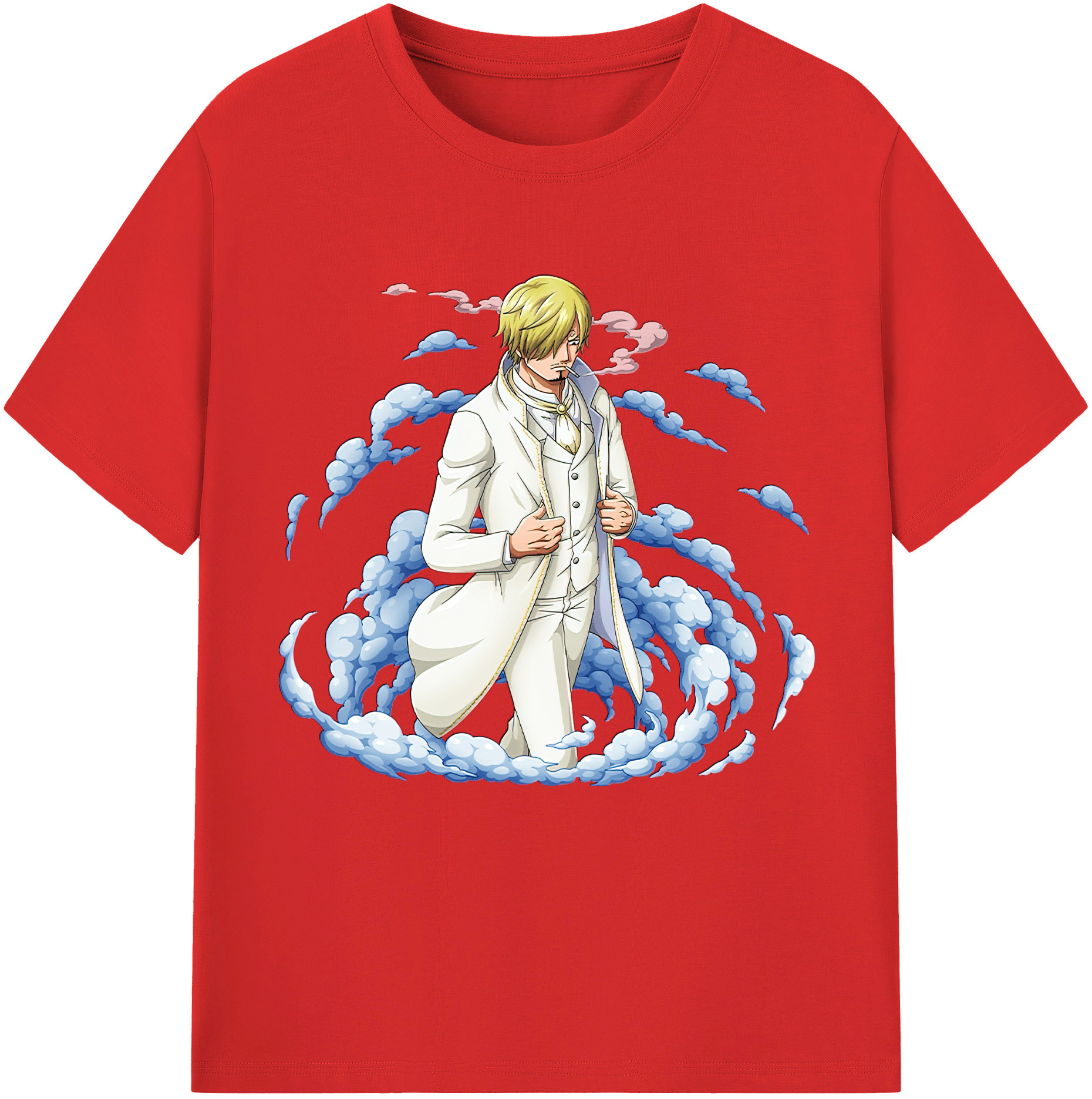 ワンピース サンジ ONE PIECE Sanji 綿100％半袖Tシャツ（フロントプリント）