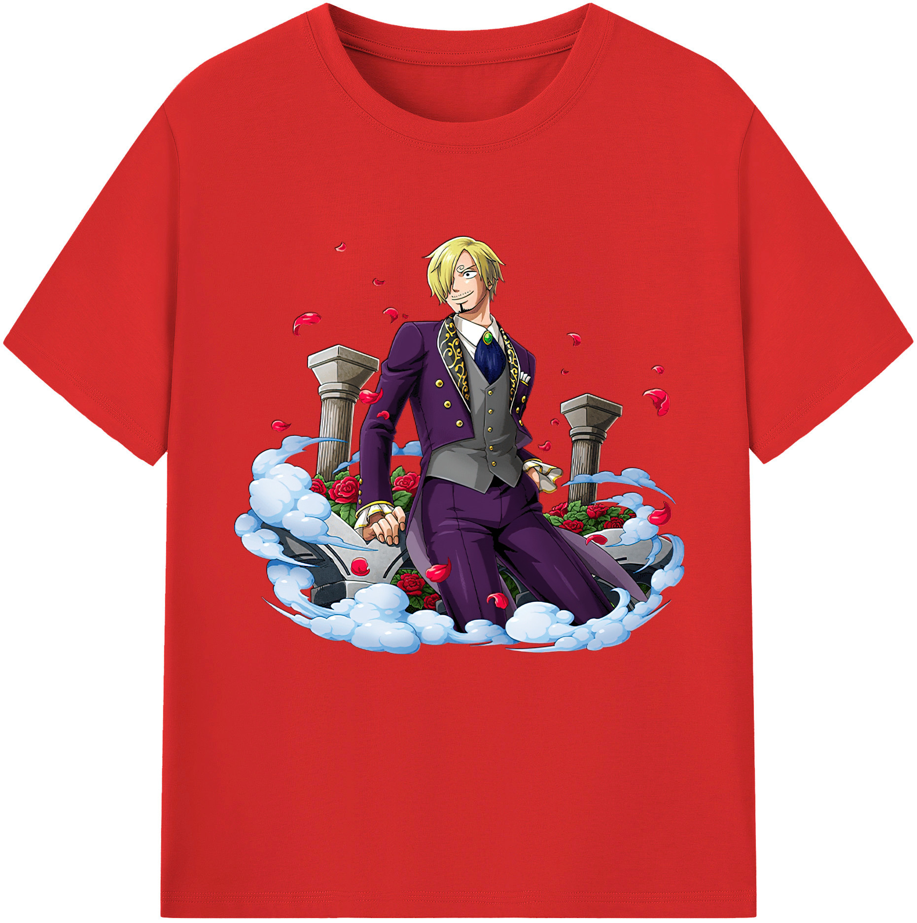 ワンピース サンジ ONE PIECE Sanji 綿100％半袖Tシャツ（フロントプリント）