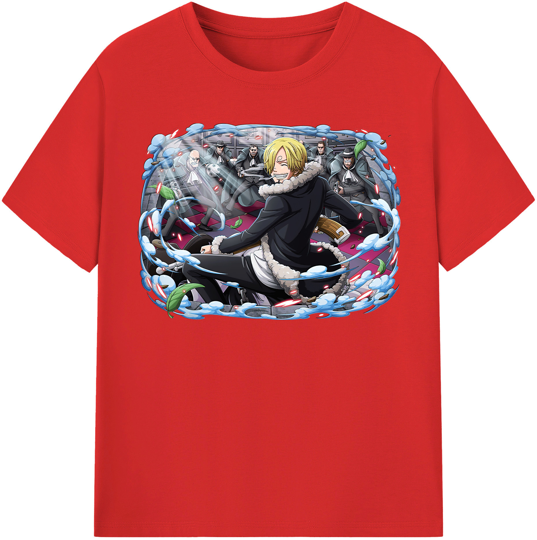 ワンピース サンジ ONE PIECE Sanji 綿100％半袖Tシャツ（フロントプリント）