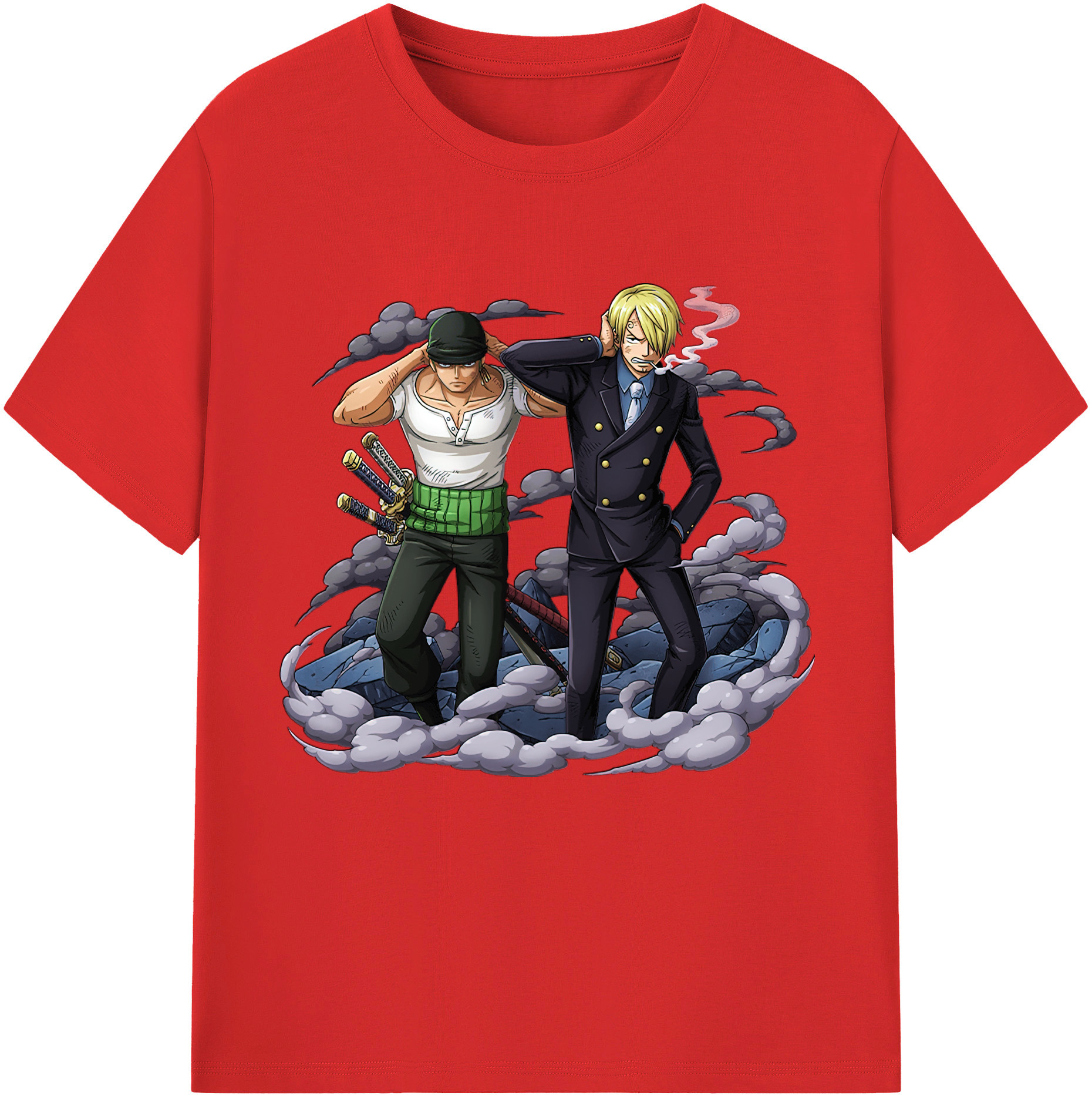 ワンピース サンジ ONE PIECE Sanji 綿100％半袖Tシャツ（フロントプリント）