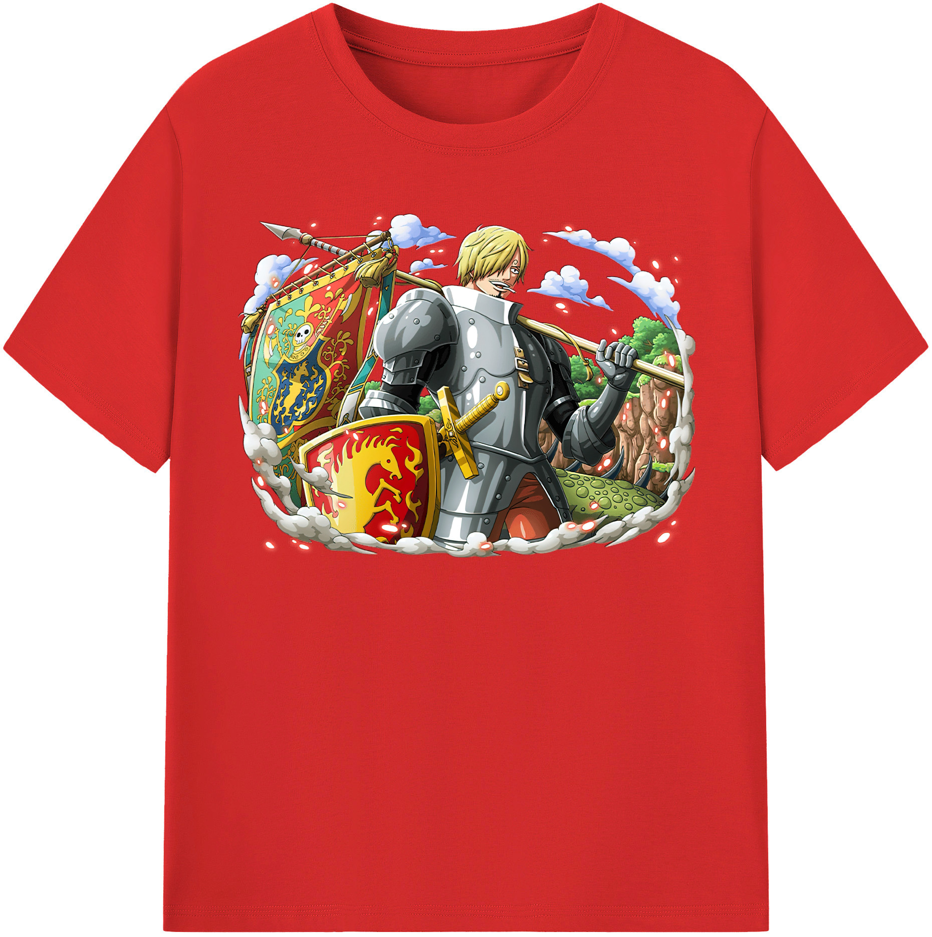 ワンピース サンジ ONE PIECE Sanji 綿100％半袖Tシャツ（フロントプリント）