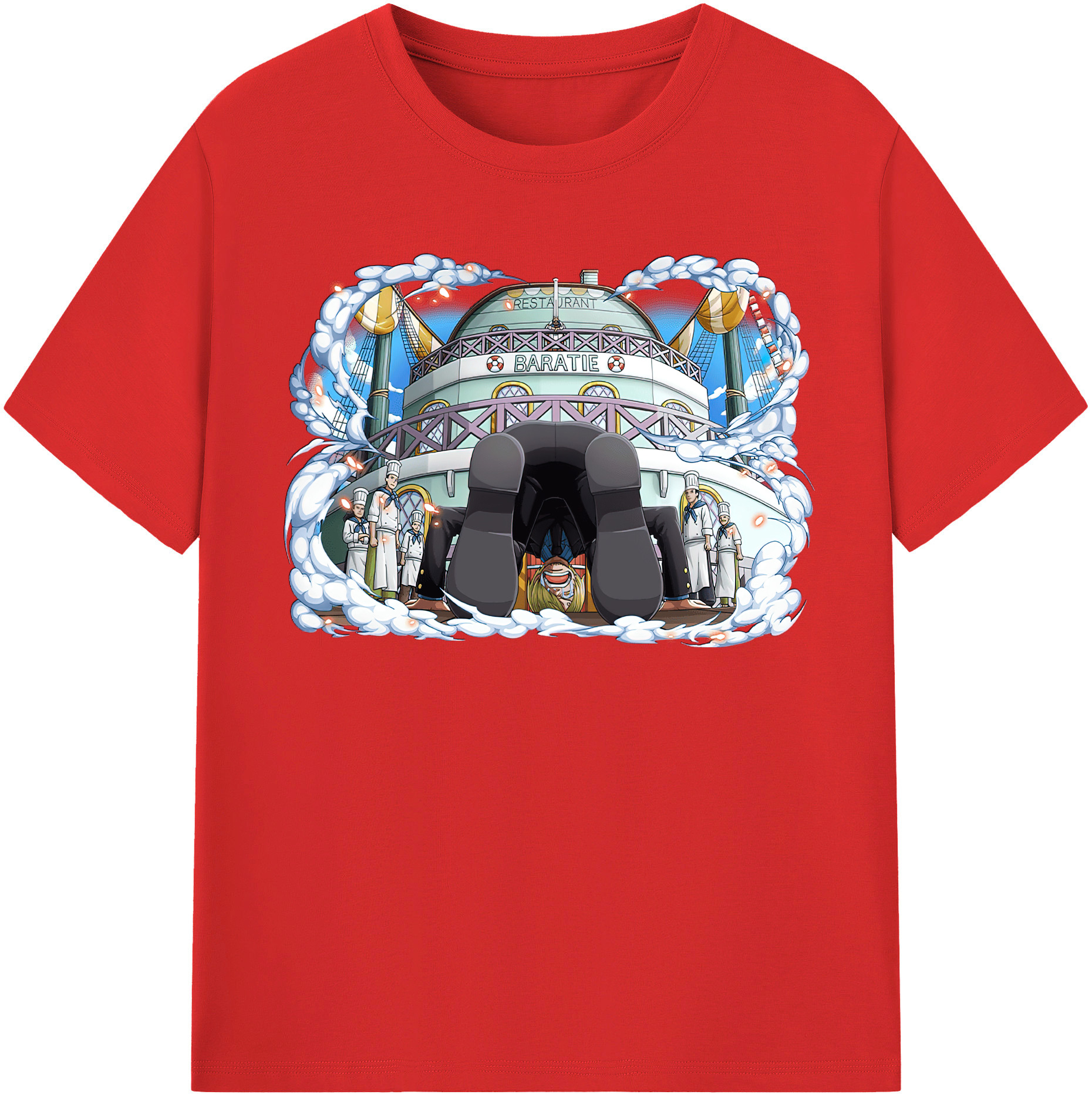 ワンピース サンジ ONE PIECE Sanji 綿100％半袖Tシャツ（フロントプリント）