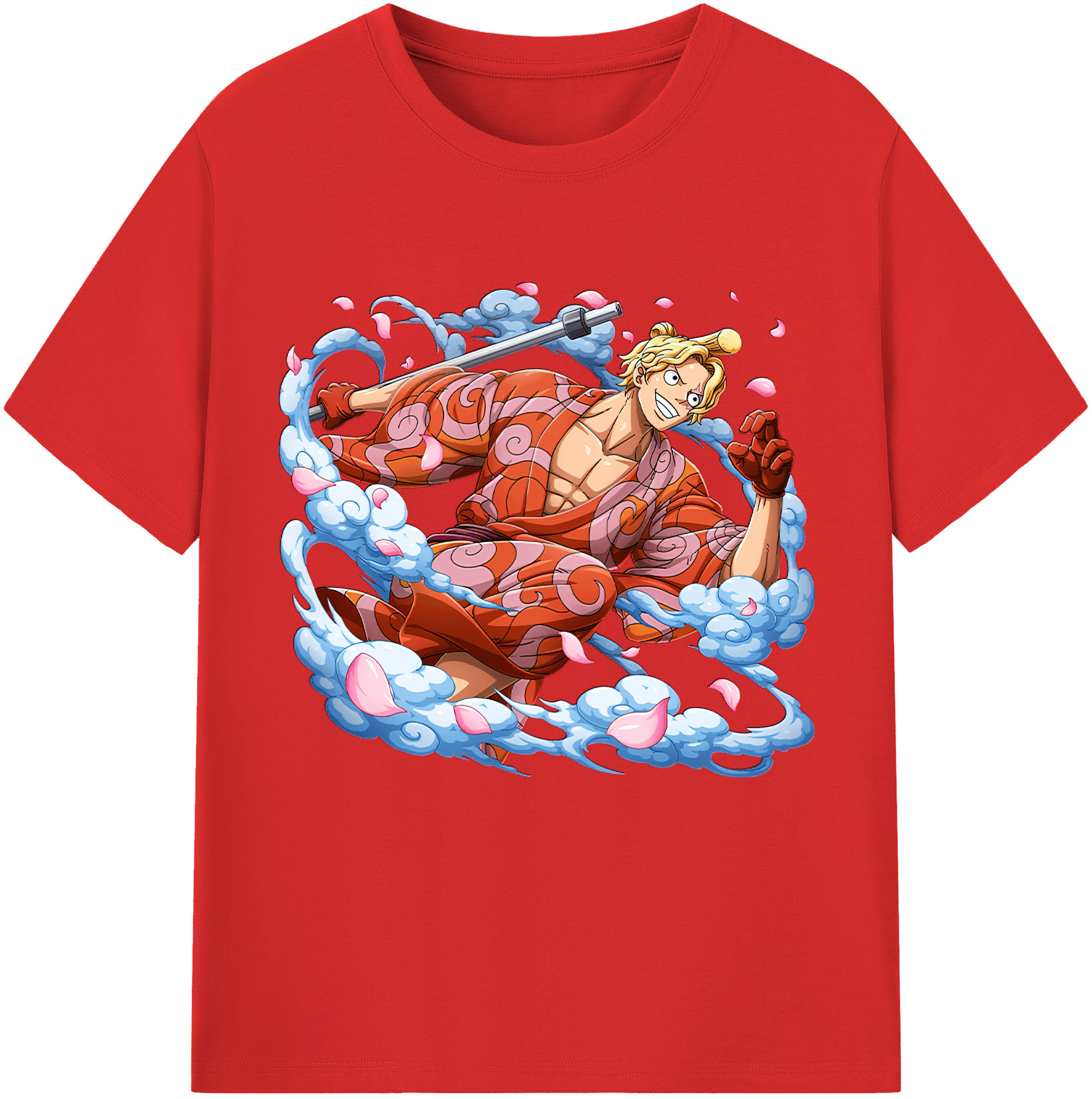 ワンピース サンジ ONE PIECE Sanji 綿100％半袖Tシャツ（フロントプリント）