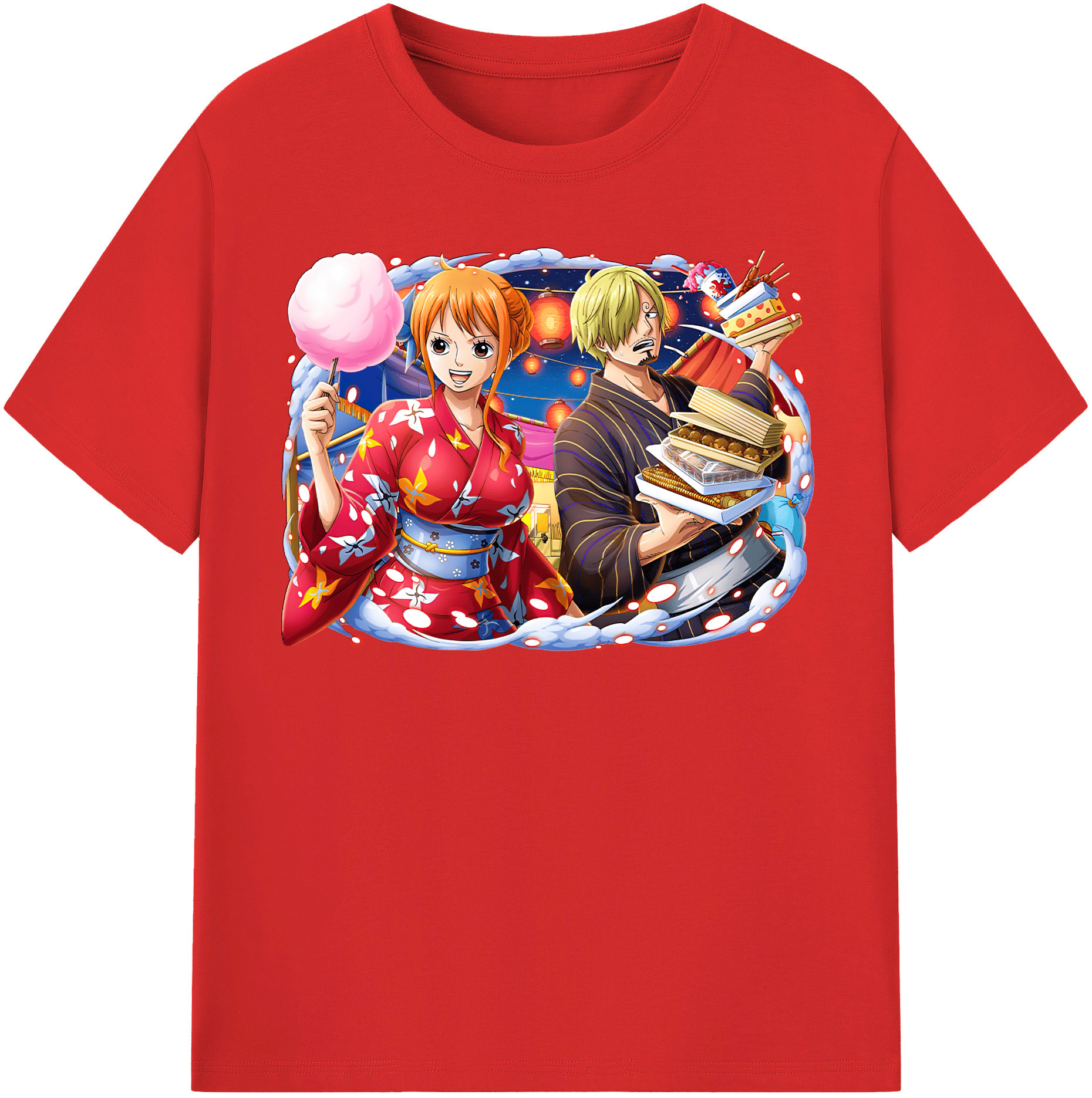 ワンピース サンジ ONE PIECE Sanji 綿100％半袖Tシャツ（フロントプリント）
