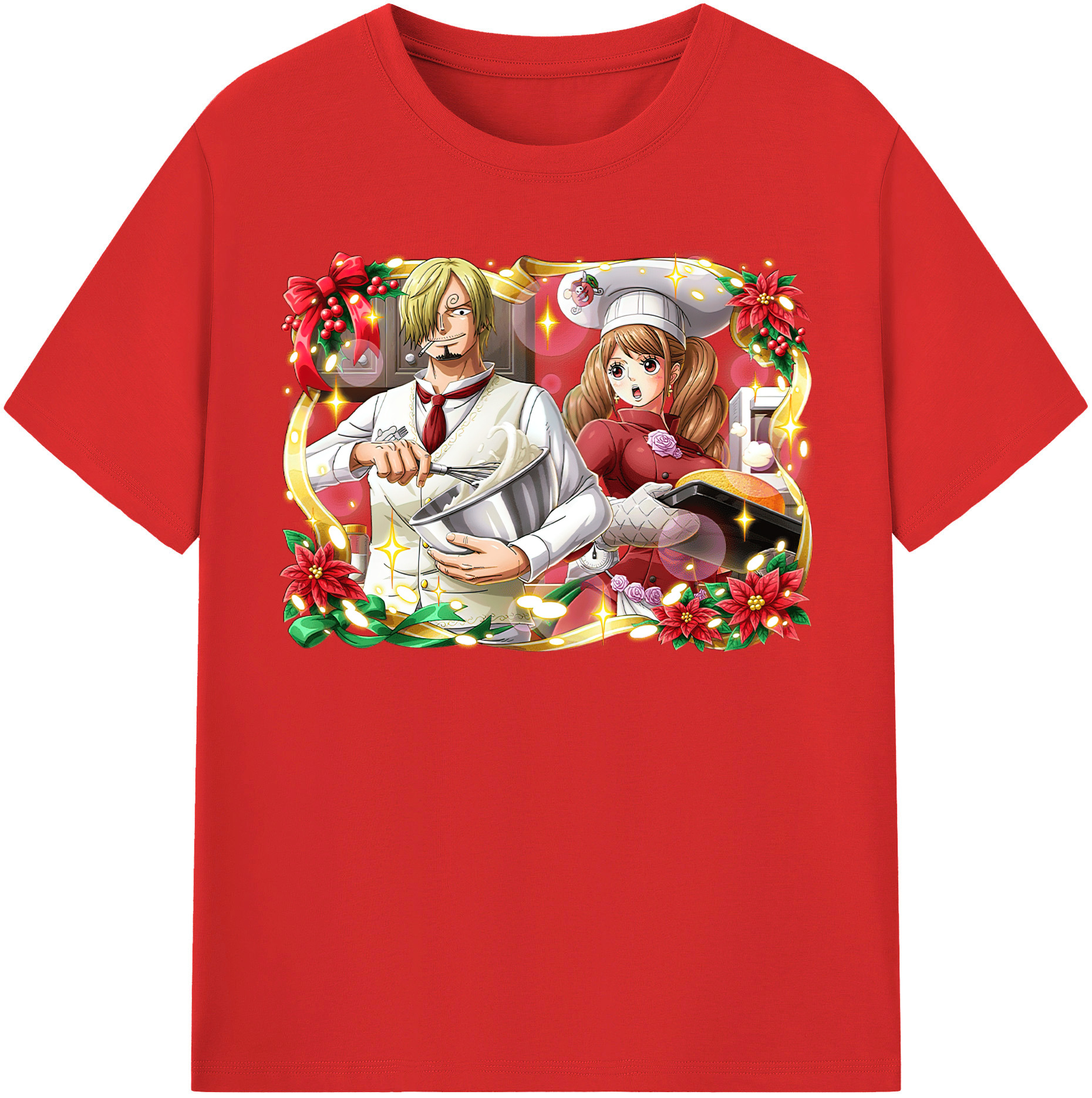 ワンピース サンジ ONE PIECE Sanji 綿100％半袖Tシャツ（フロントプリント）
