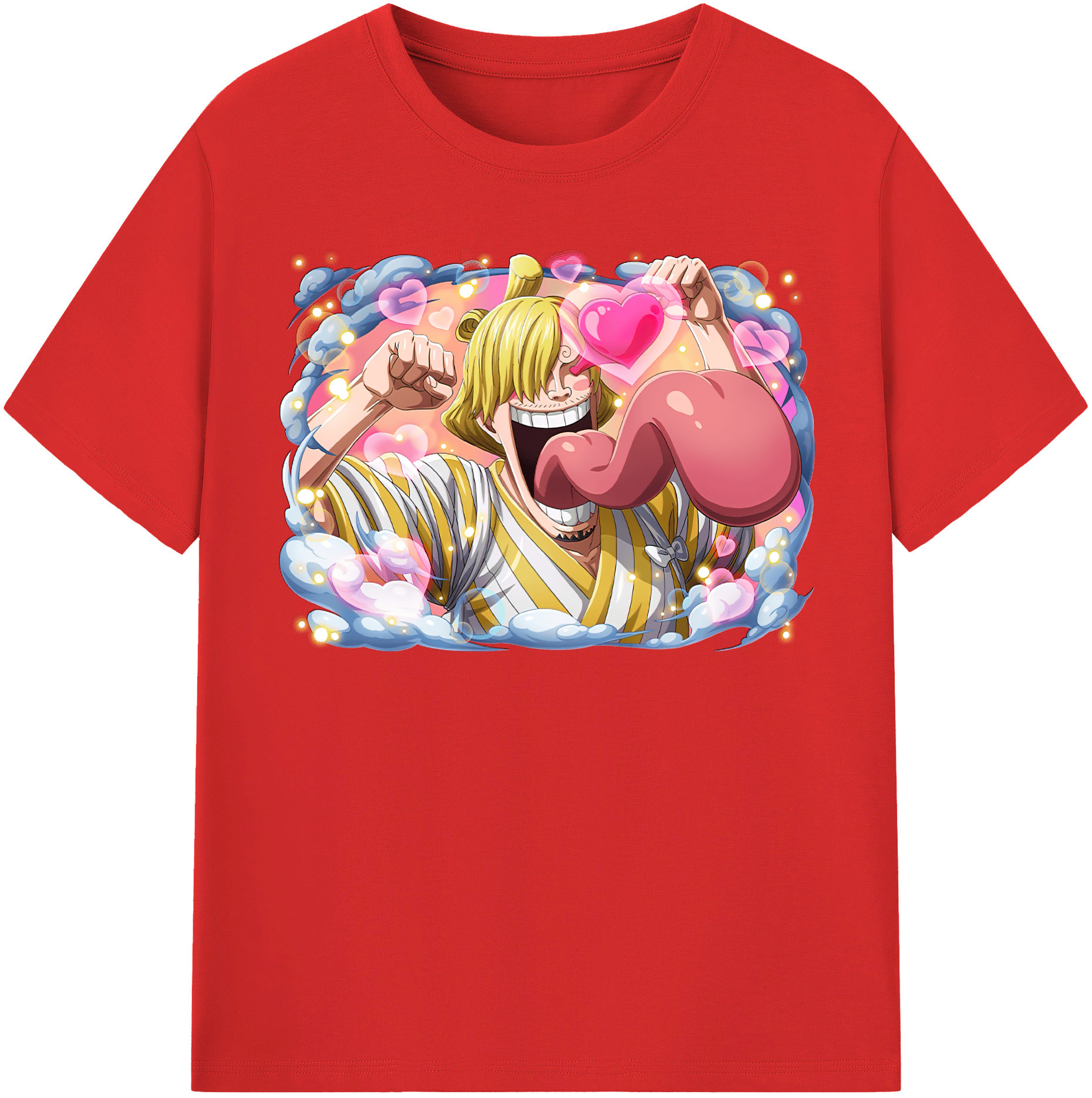 ワンピース サンジ ONE PIECE Sanji 綿100％半袖Tシャツ（フロントプリント）