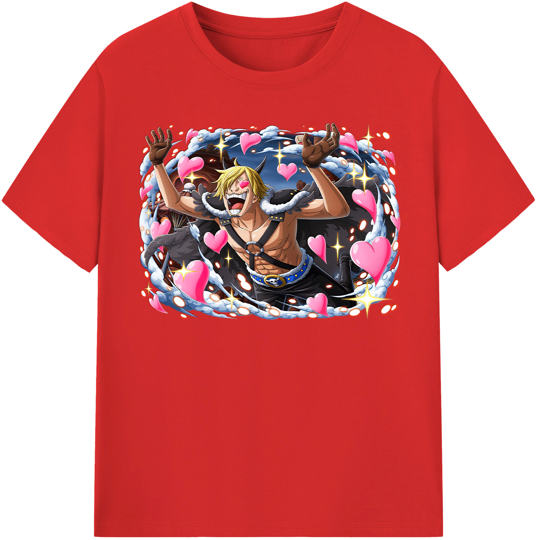 ワンピース サンジ ONE PIECE Sanji 綿100％半袖Tシャツ（フロントプリント）