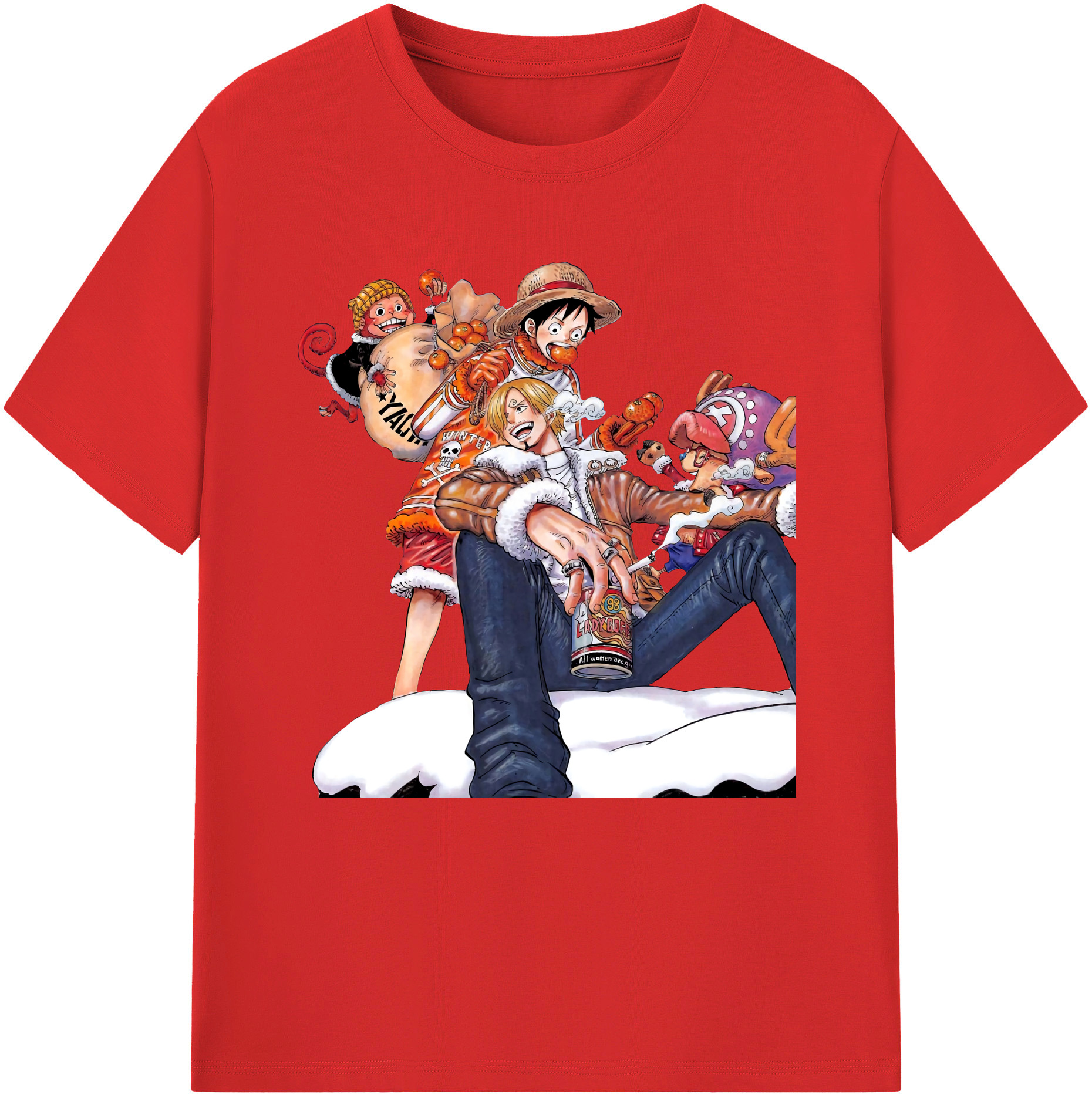 ワンピース サンジ ONE PIECE Sanji 綿100％半袖Tシャツ（フロントプリント）