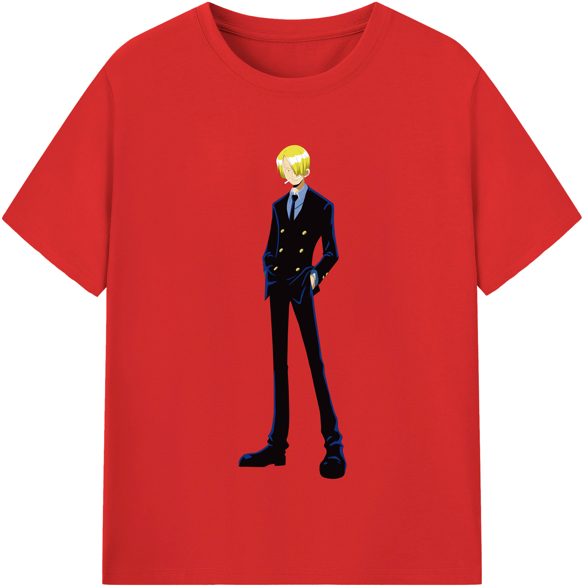 ワンピース サンジ ONE PIECE Sanji 綿100％半袖Tシャツ（フロントプリント）