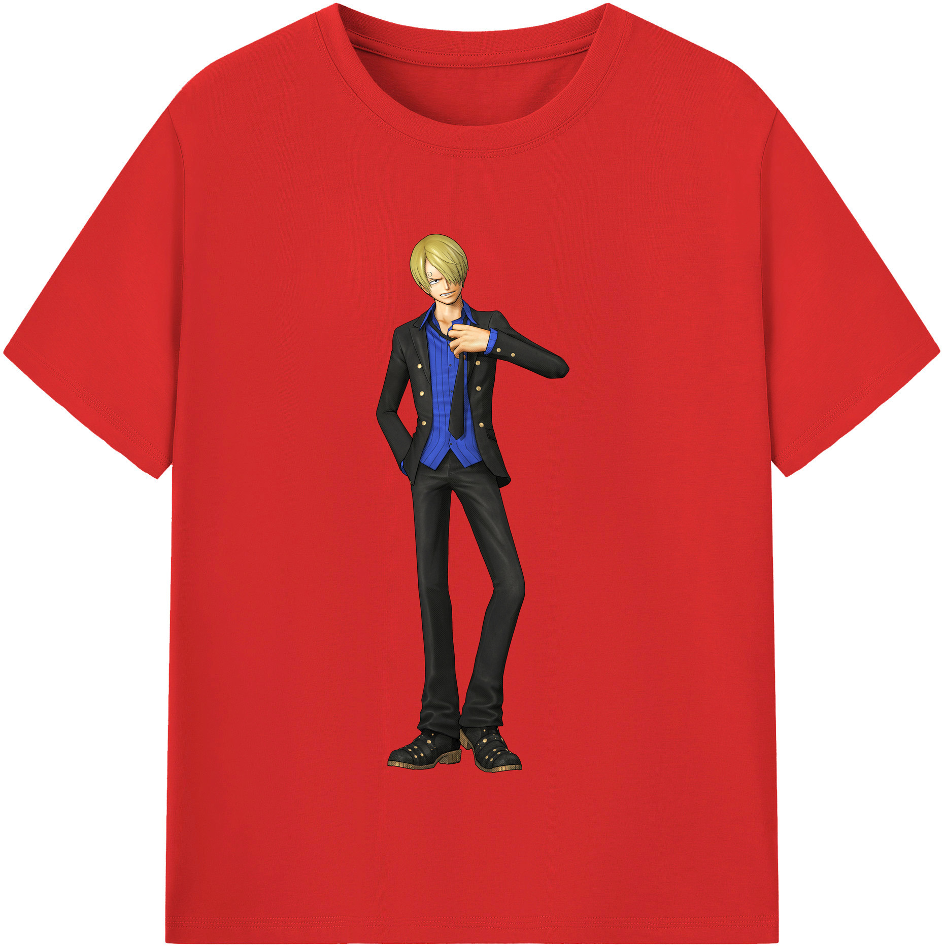 ワンピース サンジ ONE PIECE Sanji 綿100％半袖Tシャツ（フロントプリント）