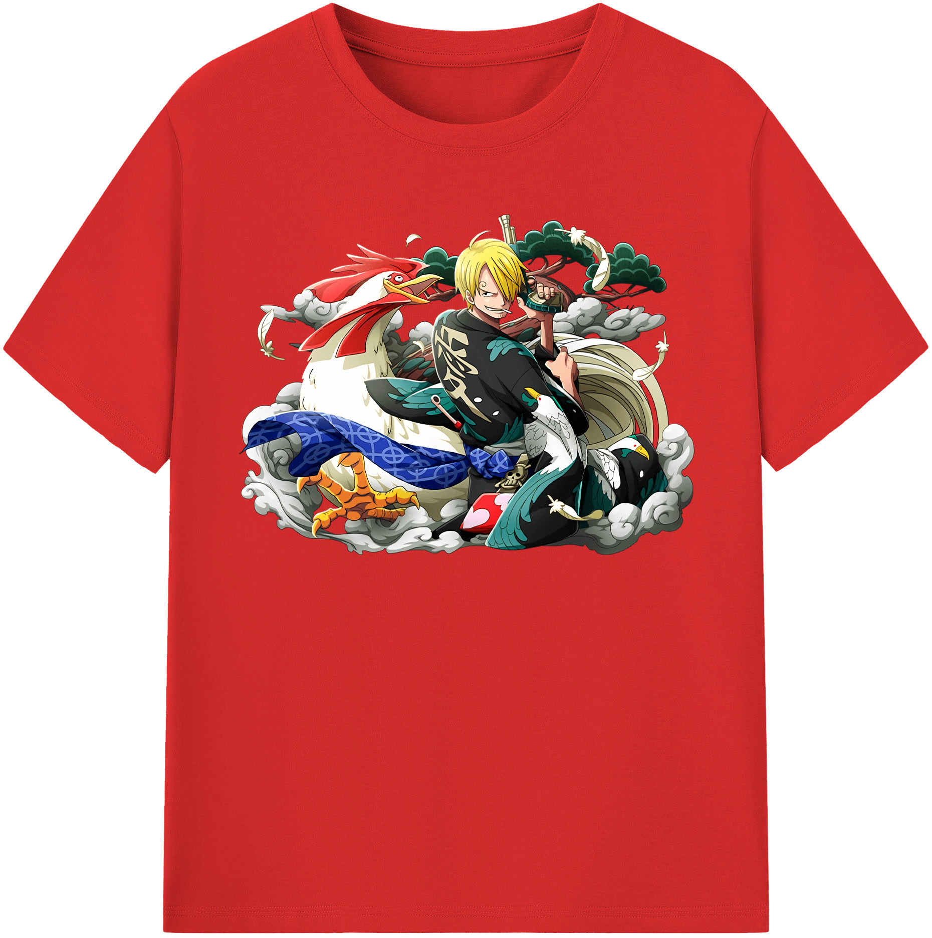 ワンピース サンジ ONE PIECE Sanji 綿100％半袖Tシャツ（フロントプリント）