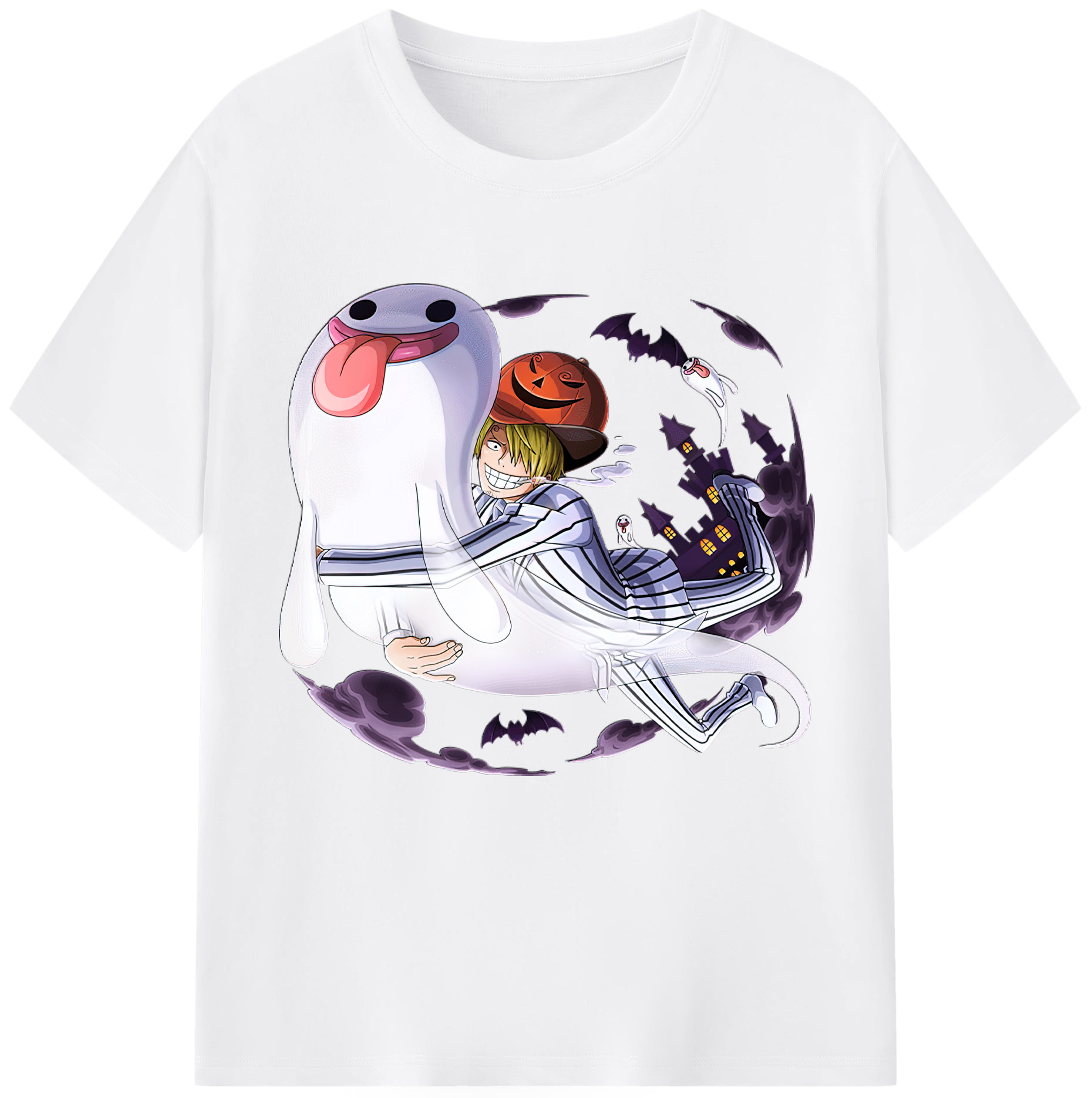 （画像用） ワンピース サンジ ONE PIECE Sanji 綿100％半袖Tシャツ（フロントプリント）