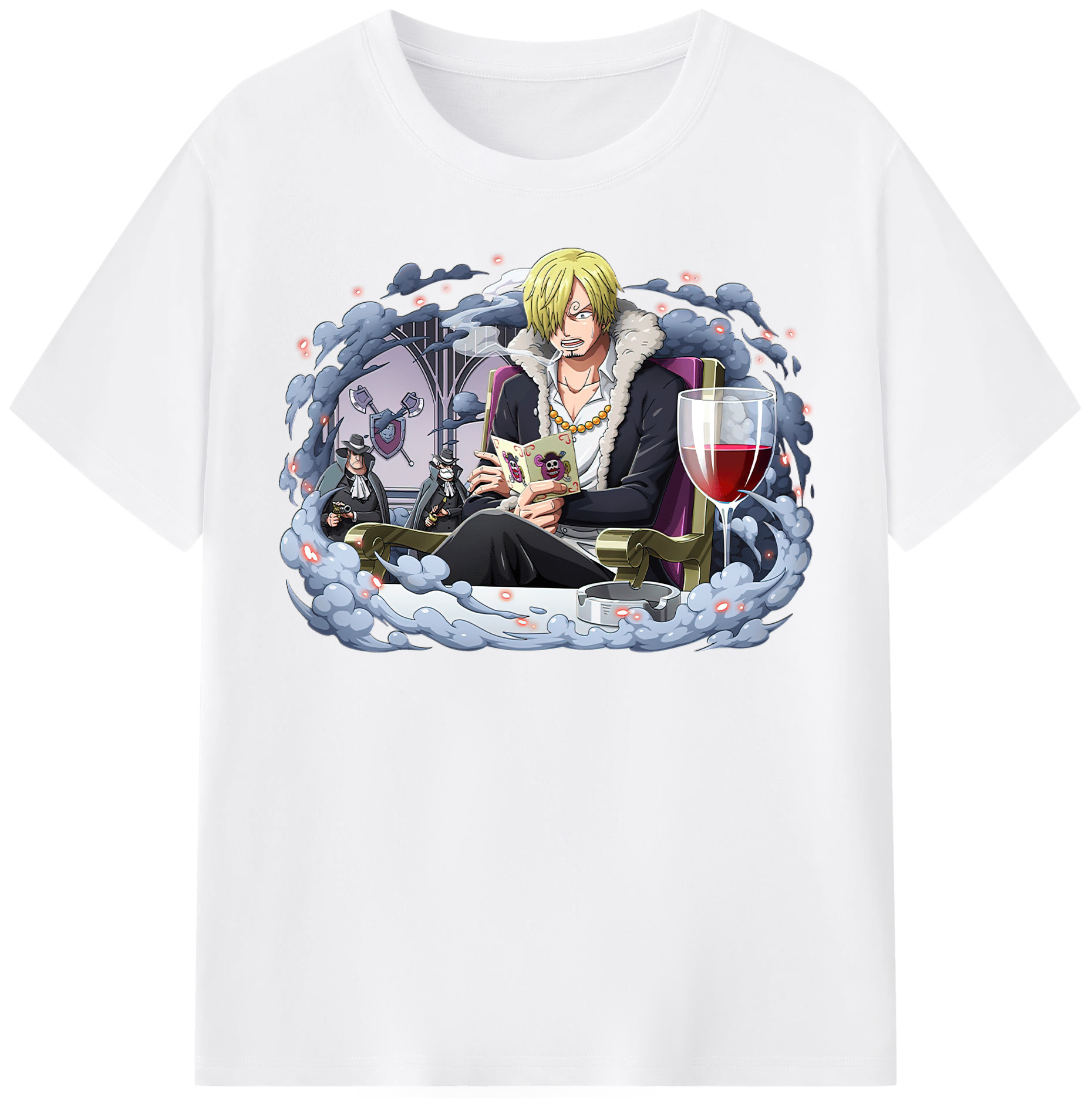 （画像用） ワンピース サンジ ONE PIECE Sanji 綿100％半袖Tシャツ（フロントプリント）
