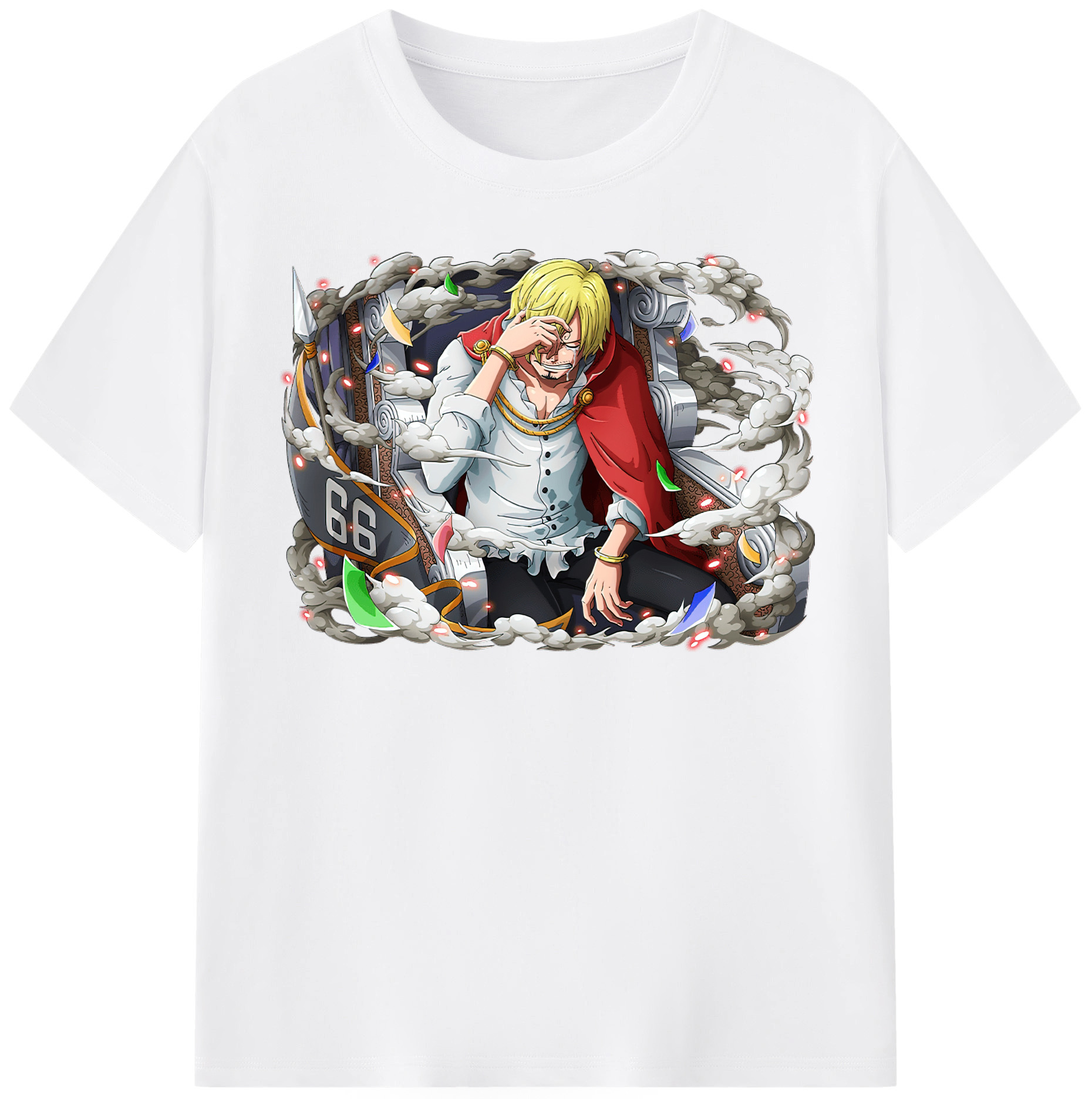 （画像用） ワンピース サンジ ONE PIECE Sanji 綿100％半袖Tシャツ（フロントプリント）