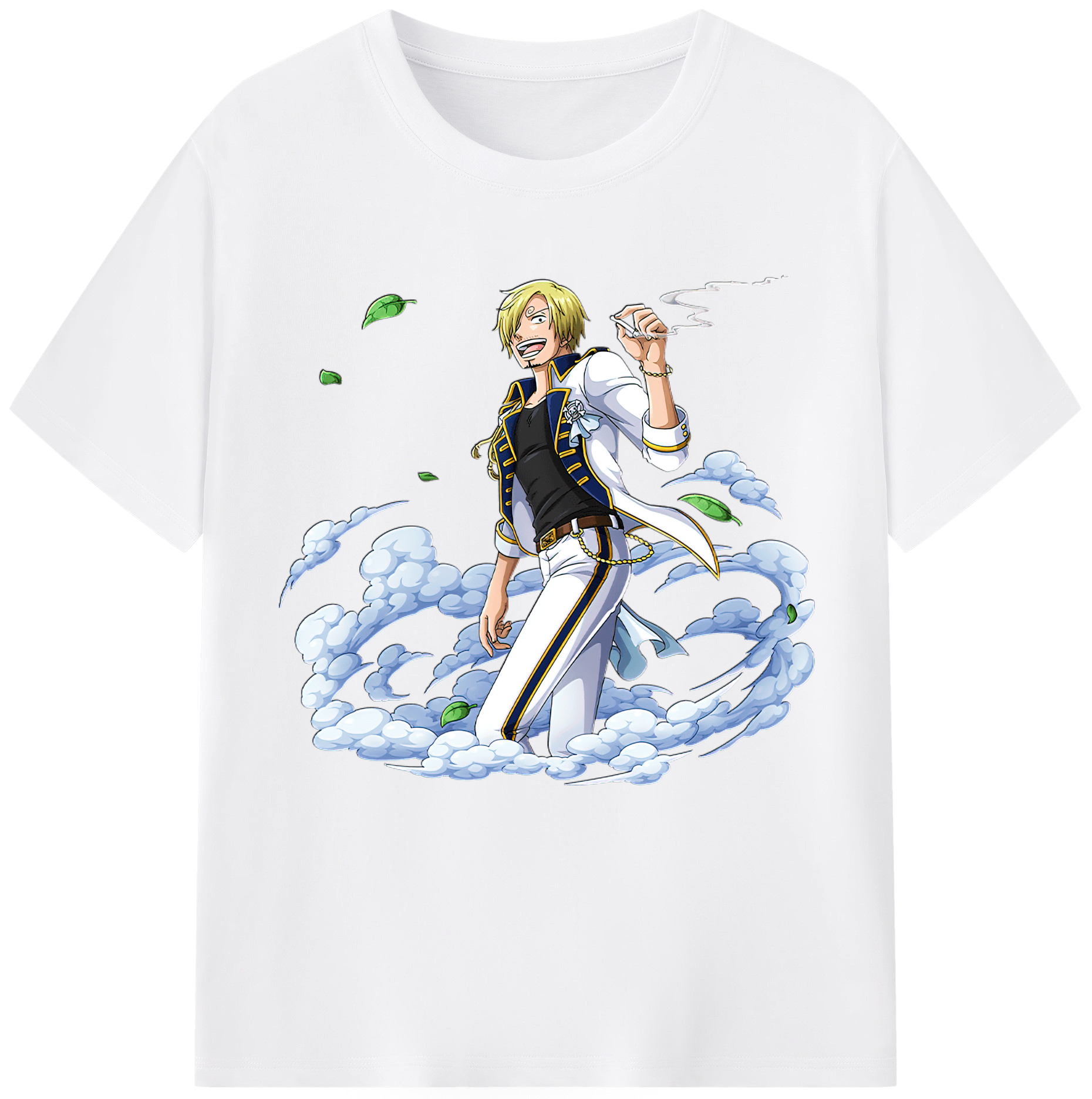 （画像用） ワンピース サンジ ONE PIECE Sanji 綿100％半袖Tシャツ（フロントプリント）