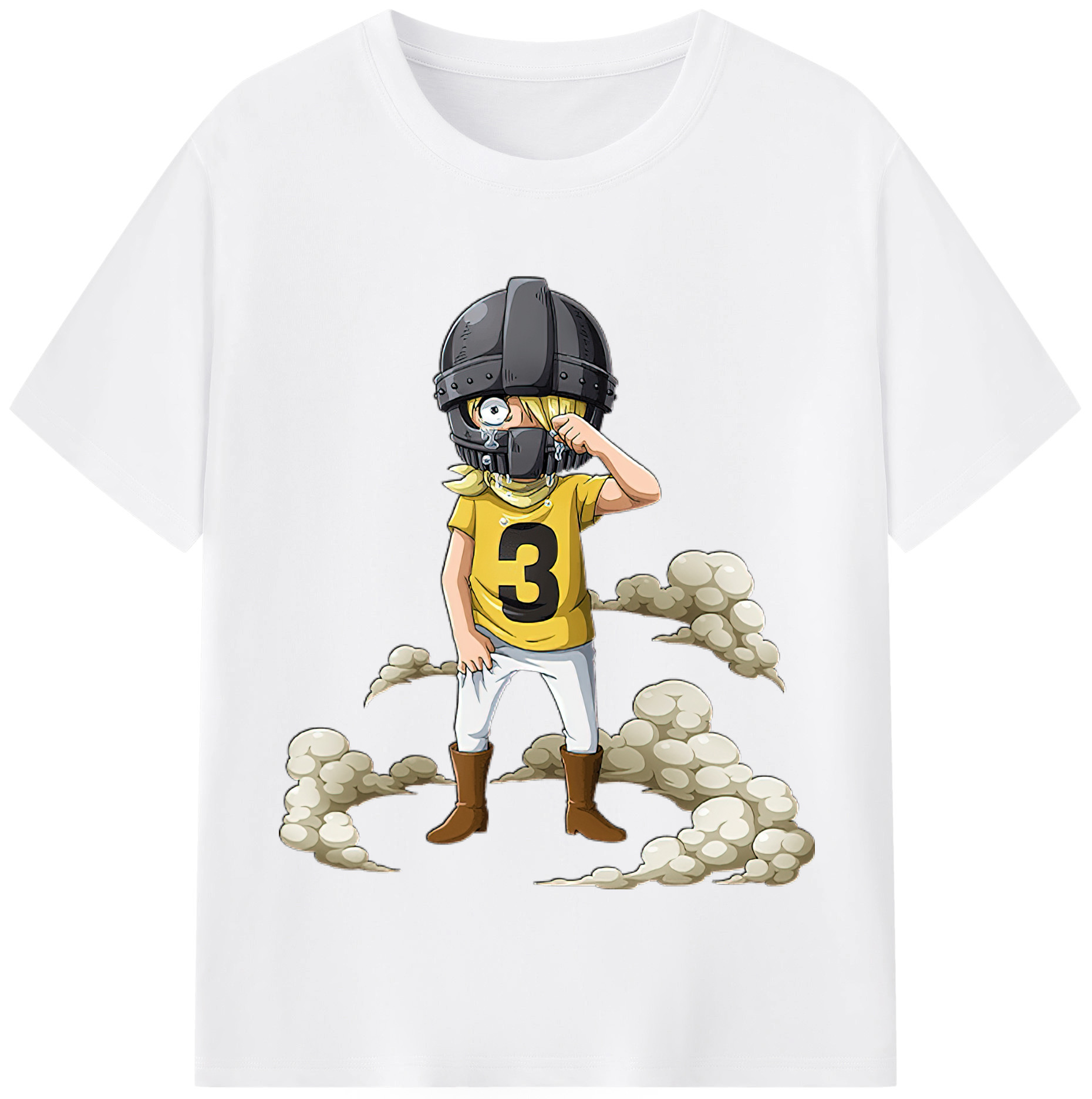 （画像用） ワンピース サンジ ONE PIECE Sanji 綿100％半袖Tシャツ（フロントプリント）