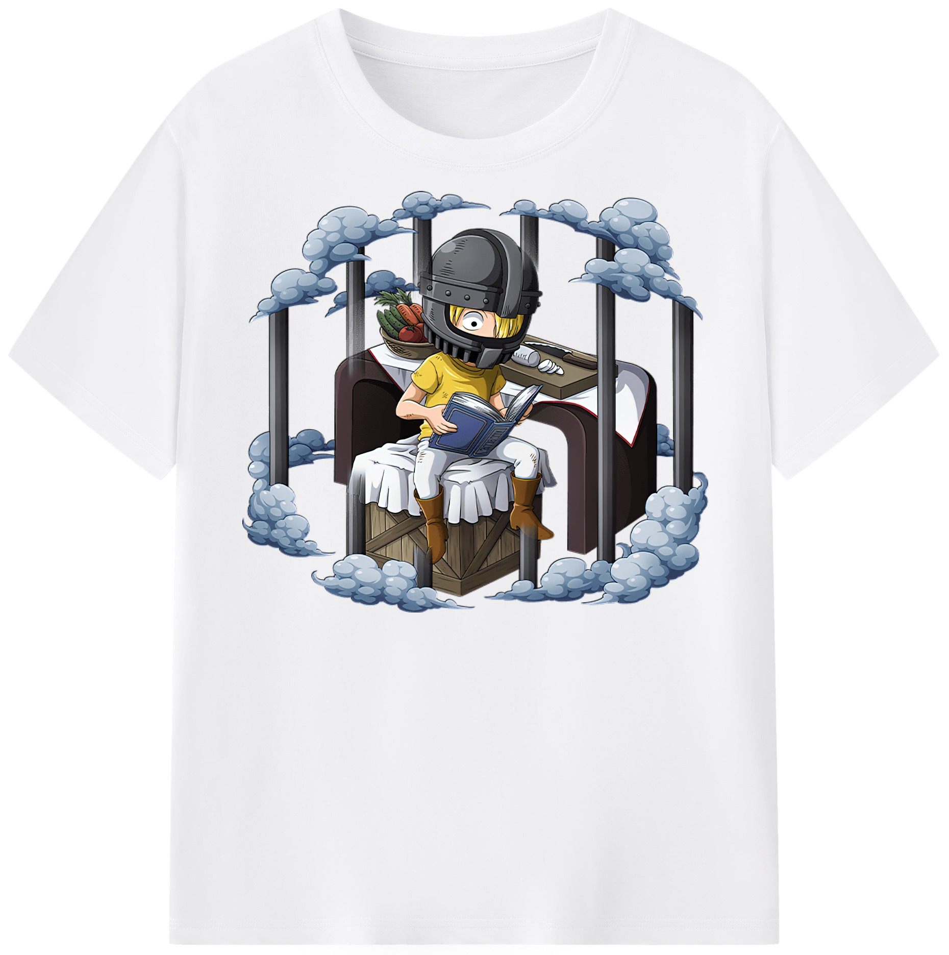 （画像用） ワンピース サンジ ONE PIECE Sanji 綿100％半袖Tシャツ（フロントプリント）